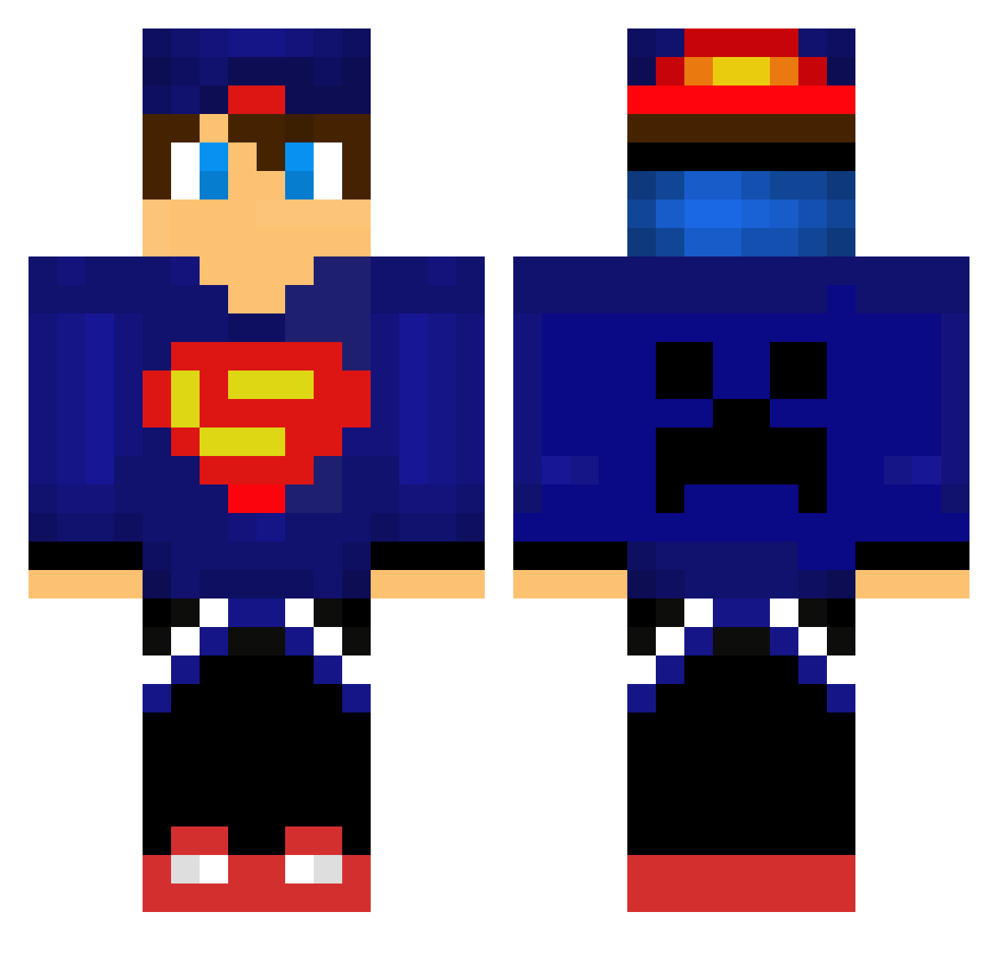 D01an Minecraft skin, front and back view