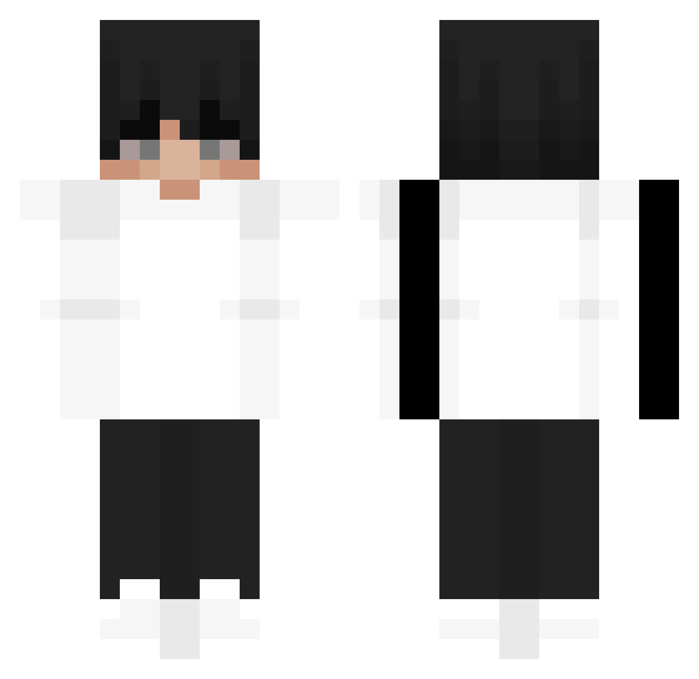 m1kv Minecraft skin, front and back view