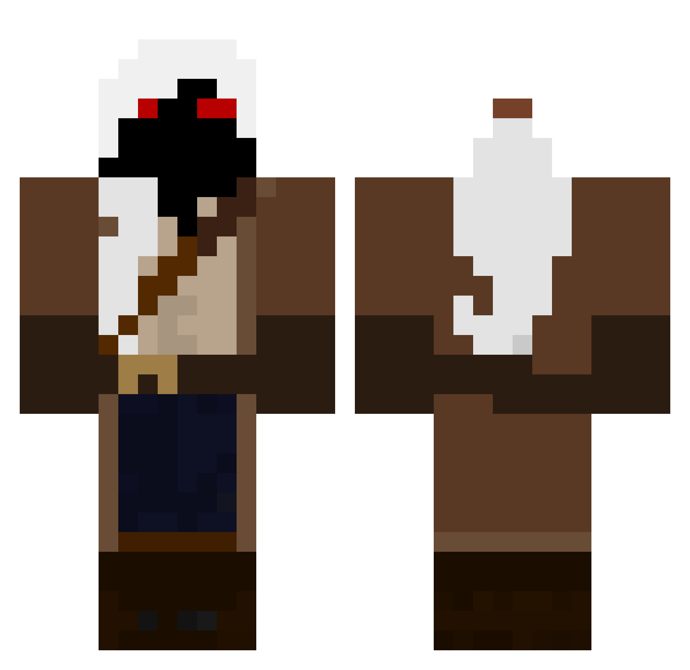 v0kun Minecraft skin, front and back view
