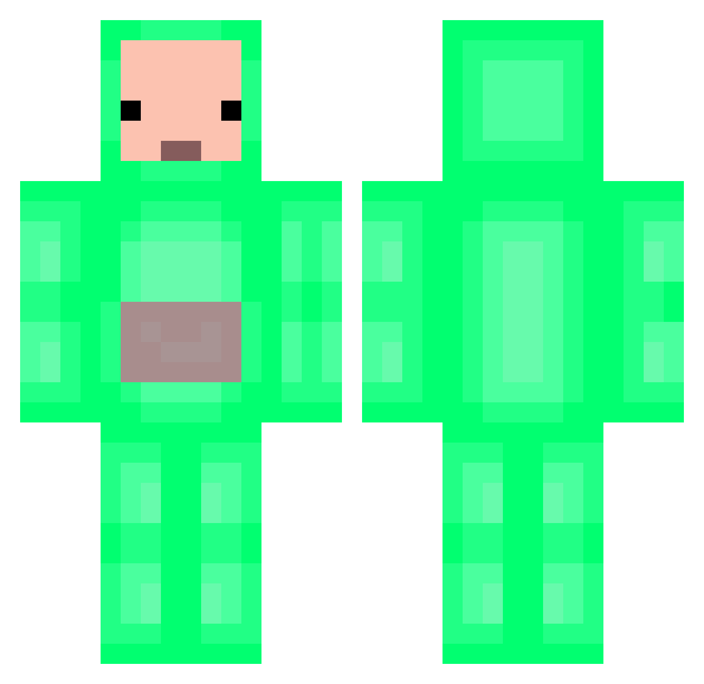 Dipsyy05 Minecraft skin, front and back view