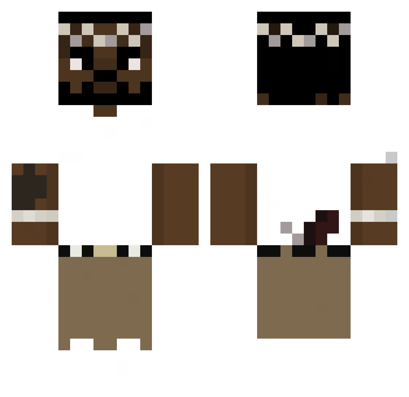 vapor_jr Minecraft skin, front and back view