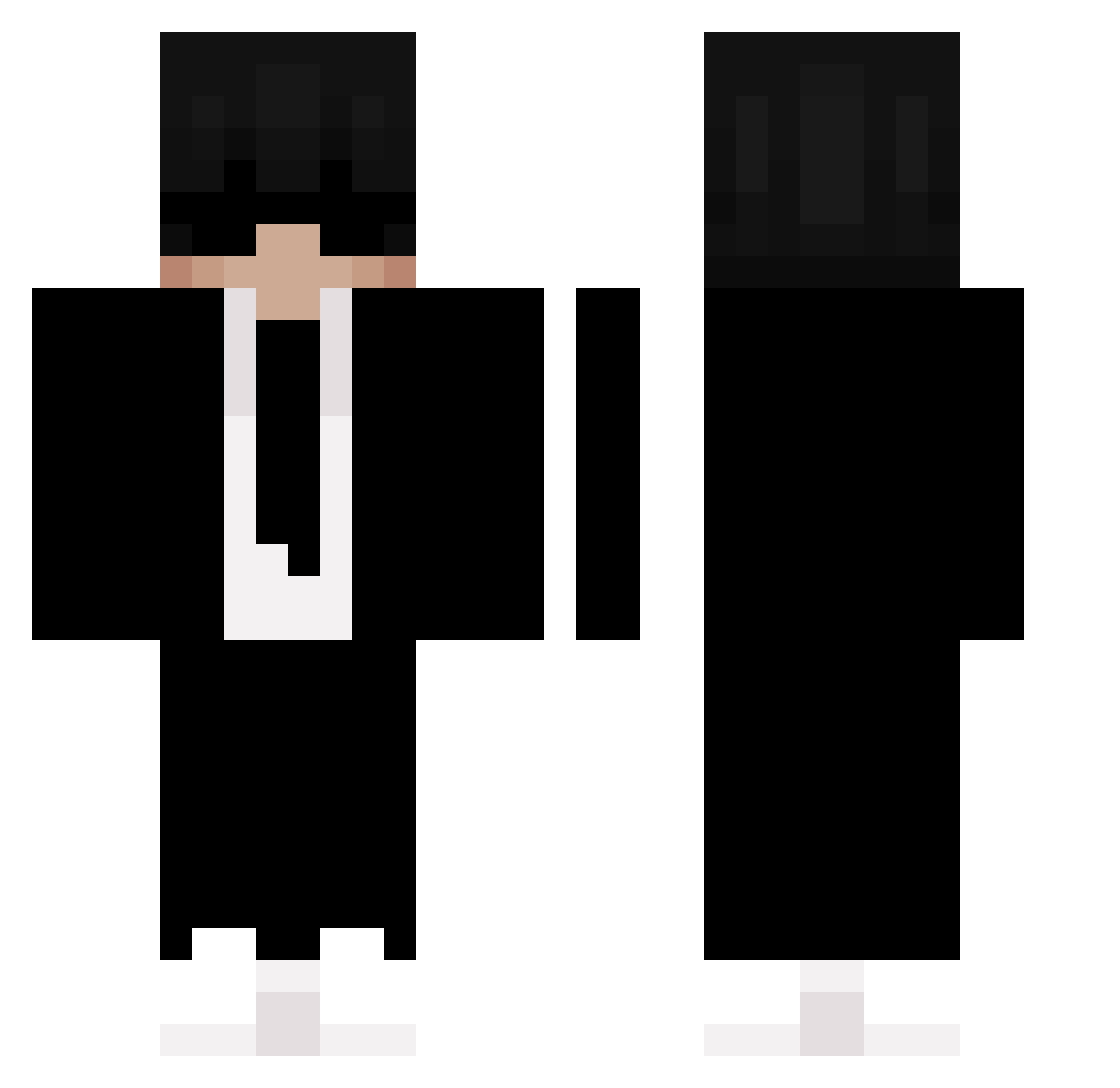 DeadSharper Minecraft skin, front and back view