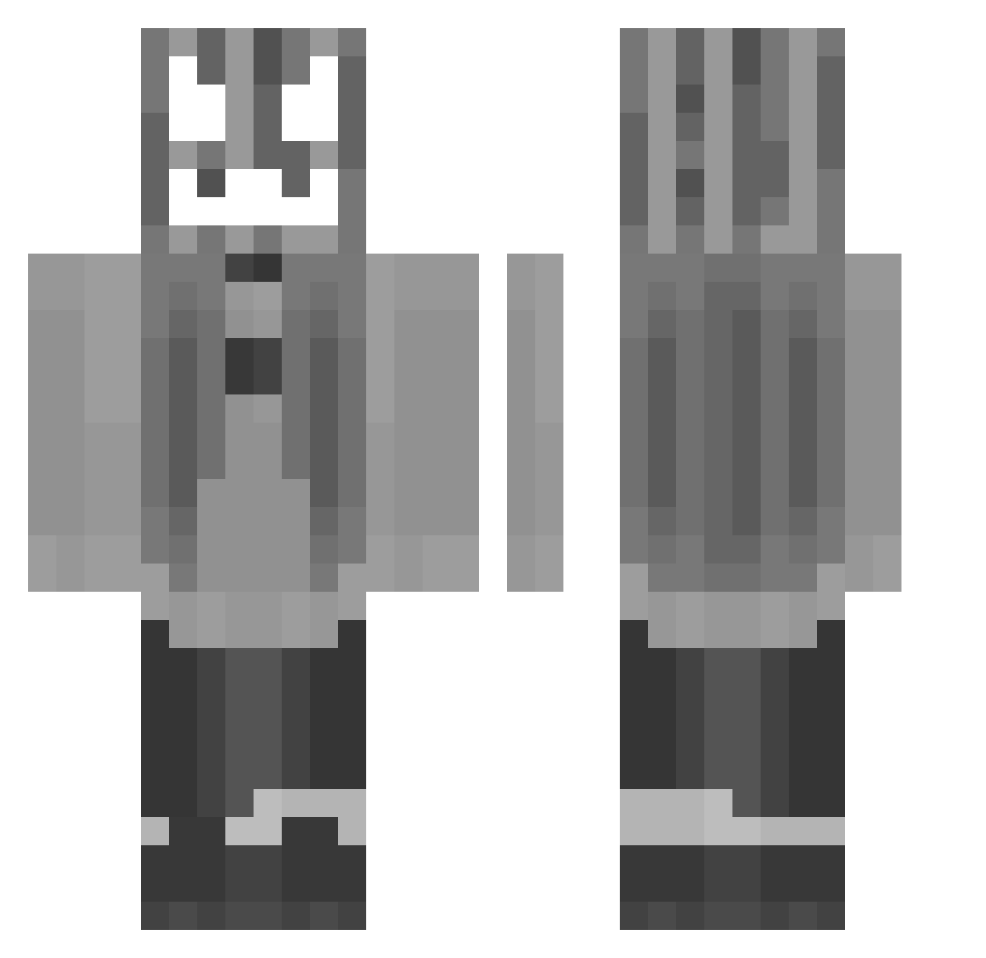 TFP_strike Minecraft skin, front and back view