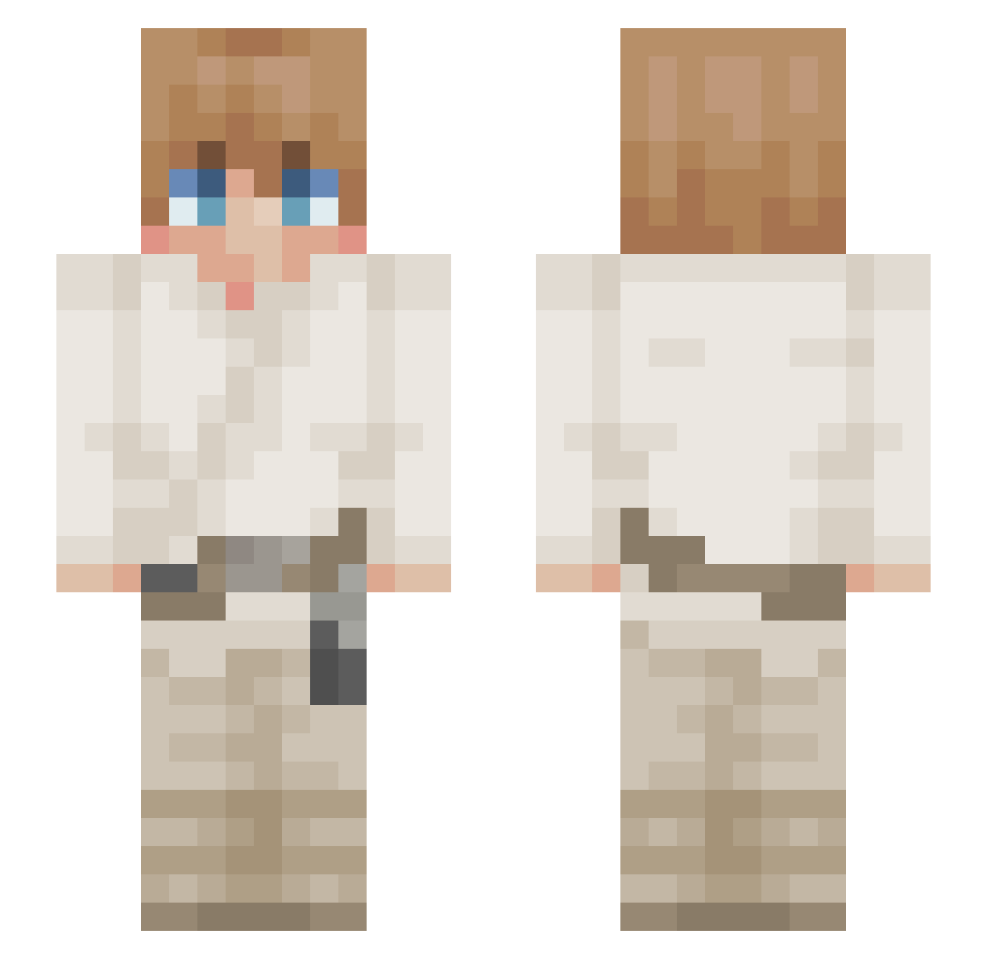 Tissen2010 Minecraft skin, front and back view