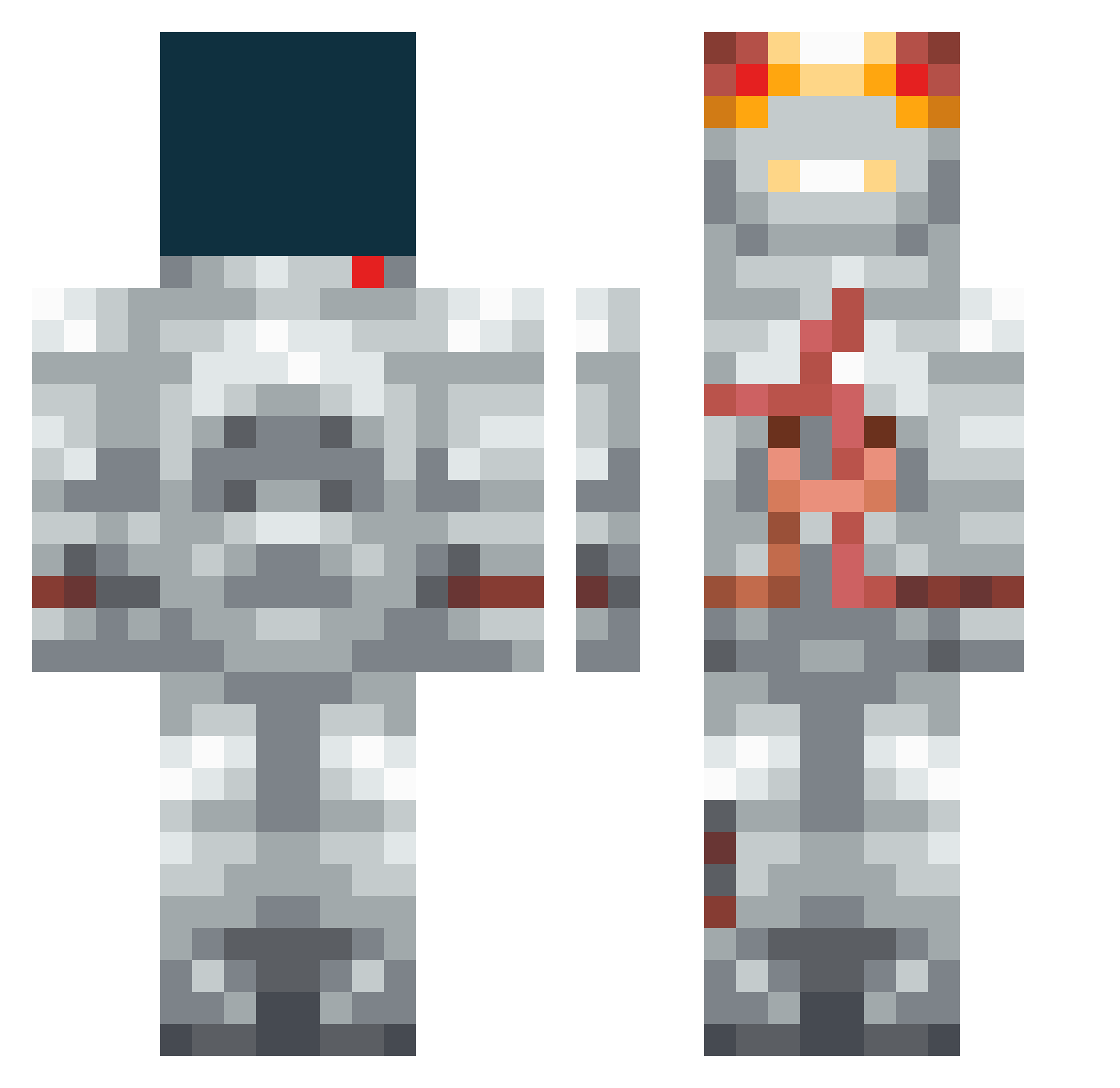 vtrnsy Minecraft skin, front and back view