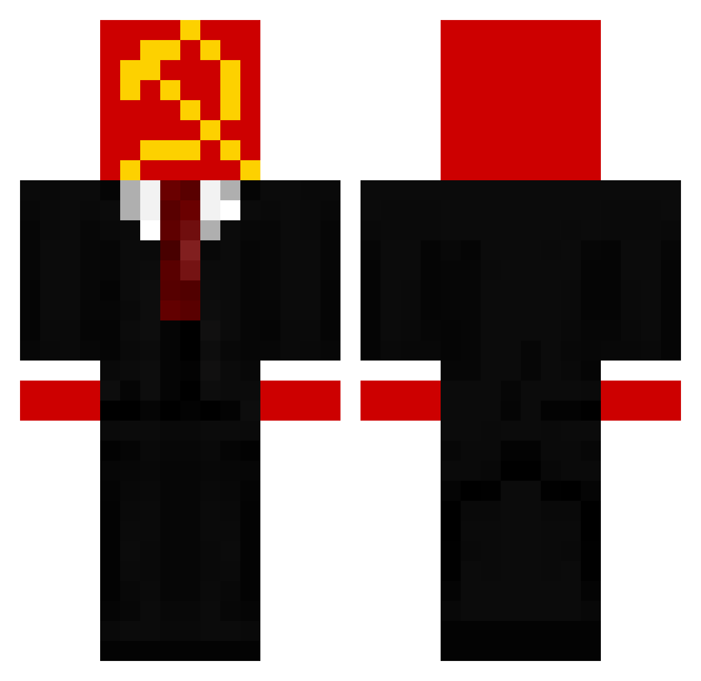 fbitt Minecraft skin, front and back view