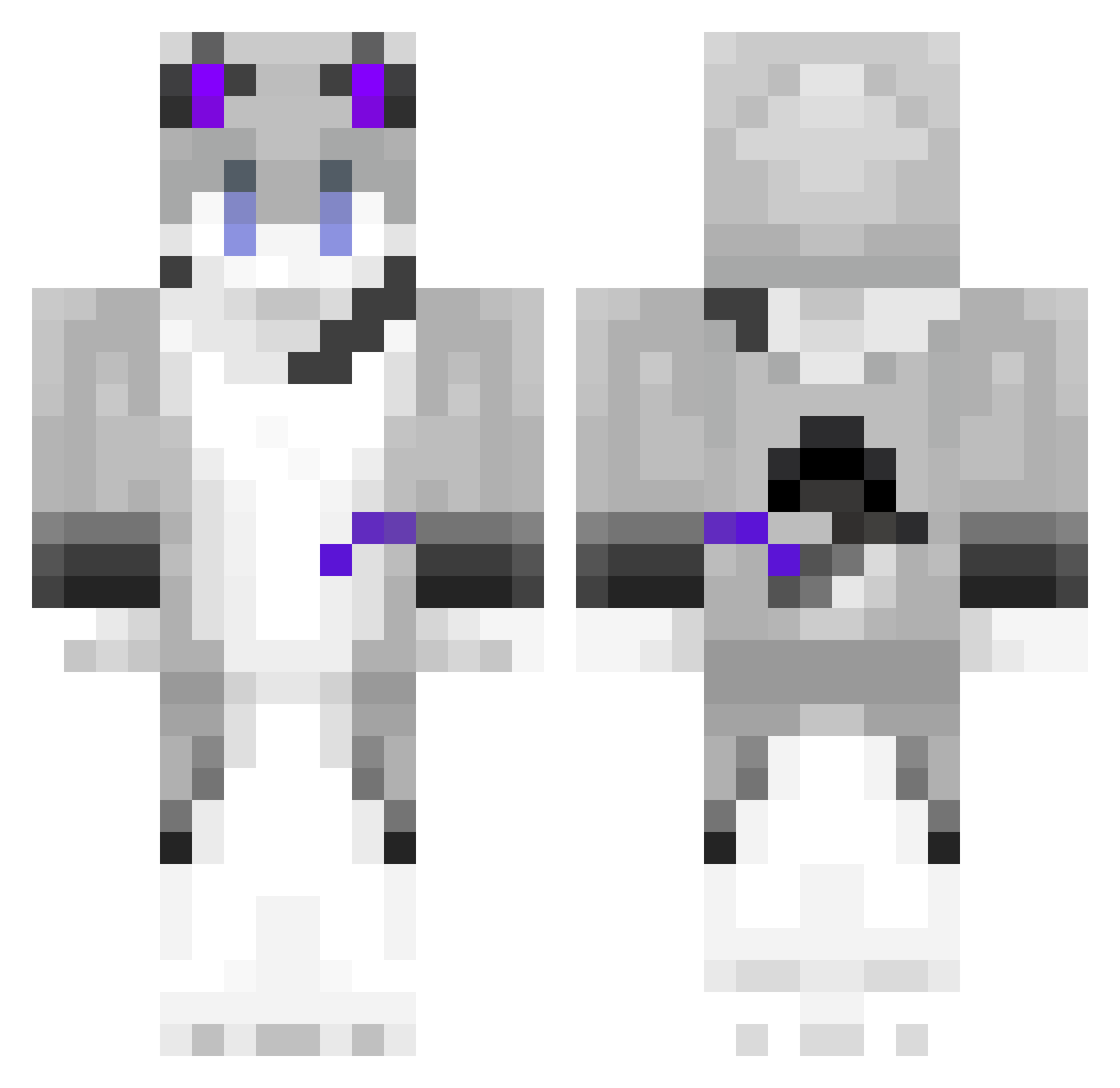 DeityCL Minecraft skin, front and back view