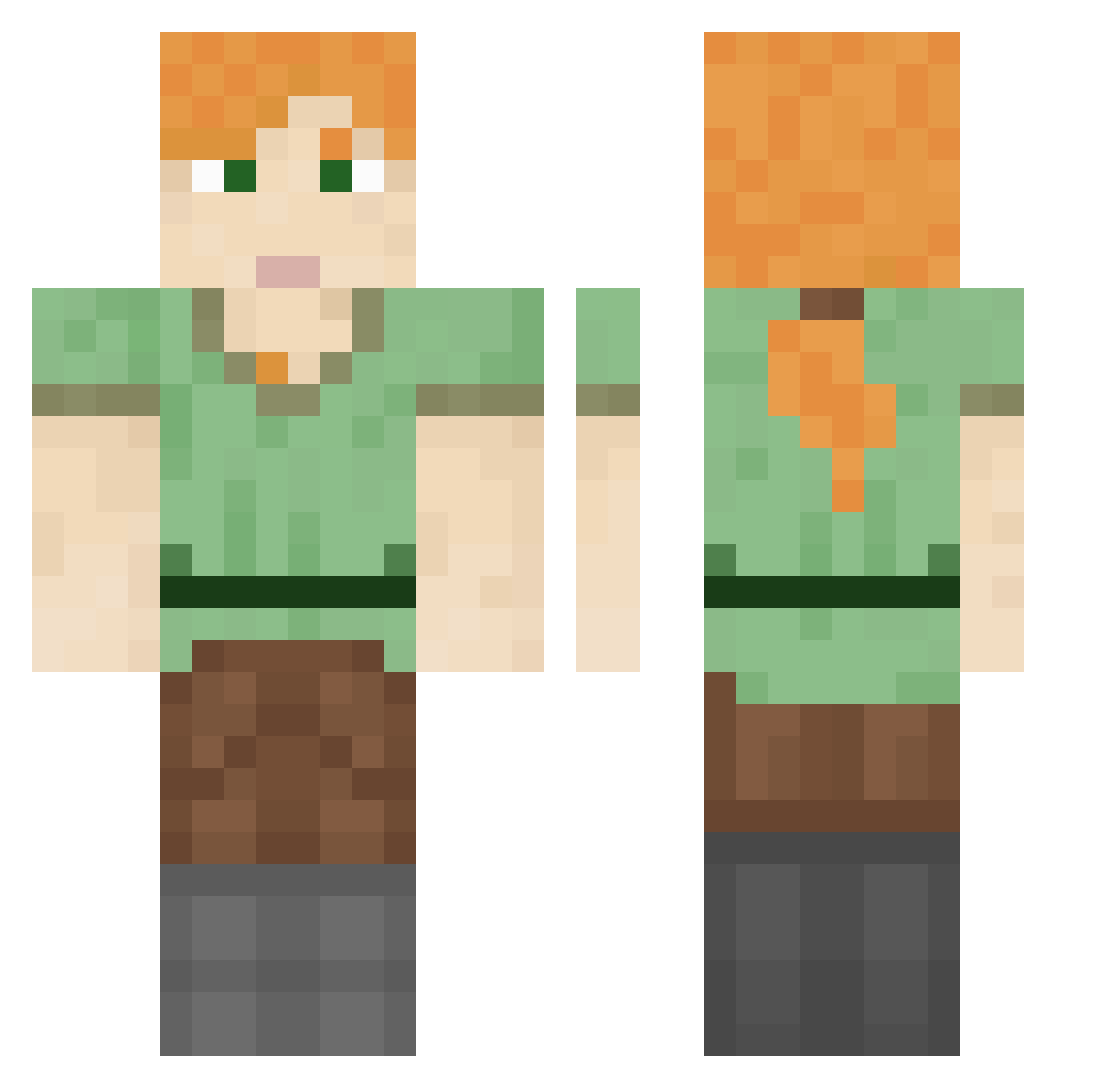 Sablelyn98 Minecraft skin, front and back view