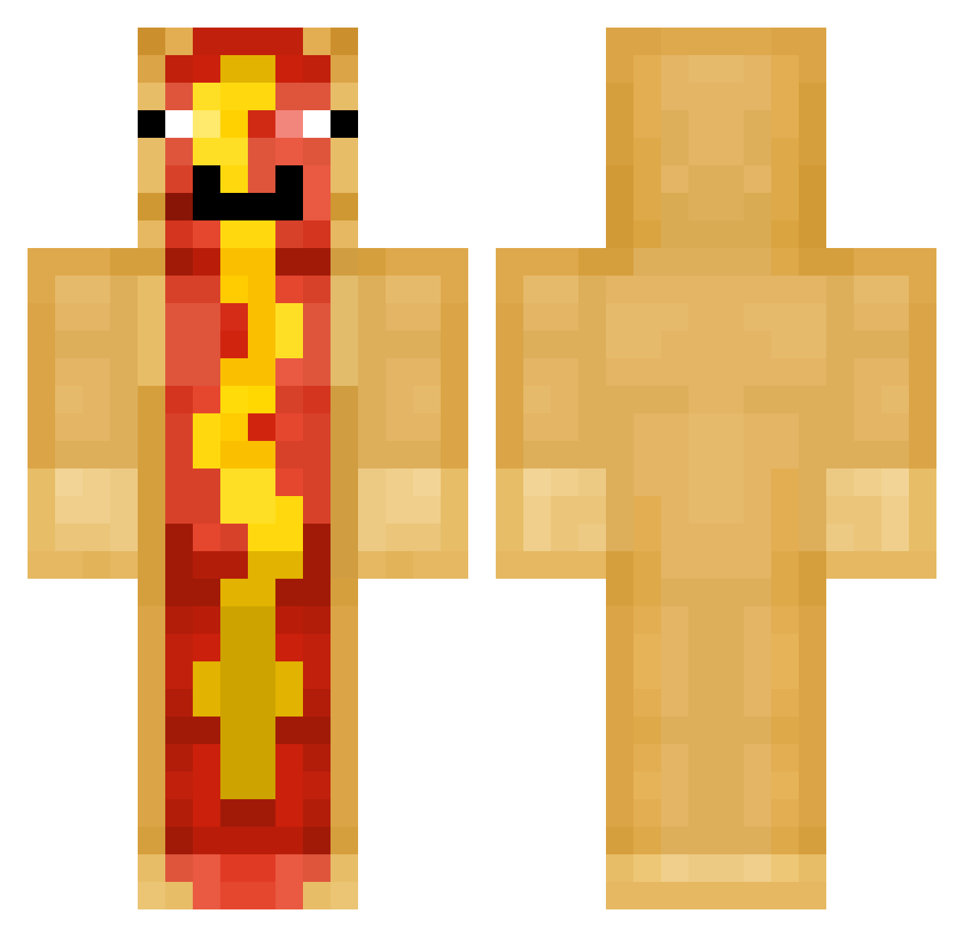 Toro_19556 Minecraft skin, front and back view