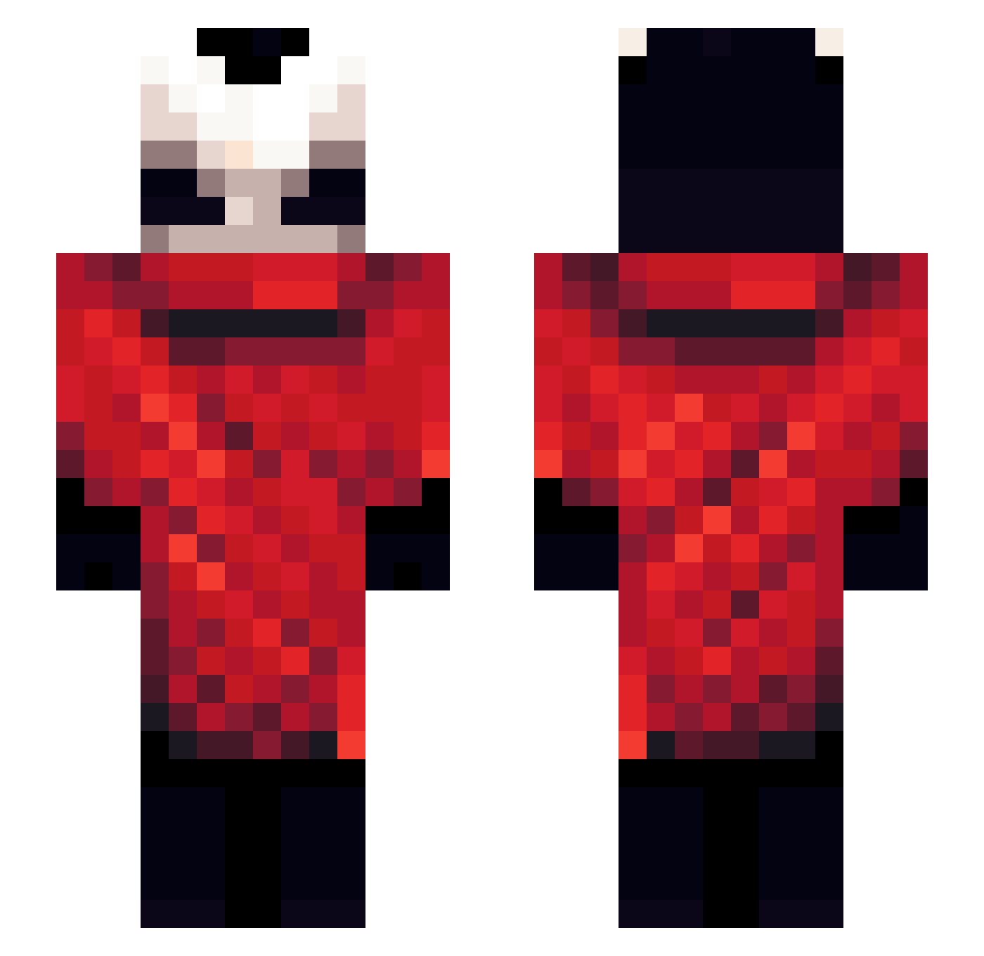 Br0dhiMan Minecraft skin, front and back view