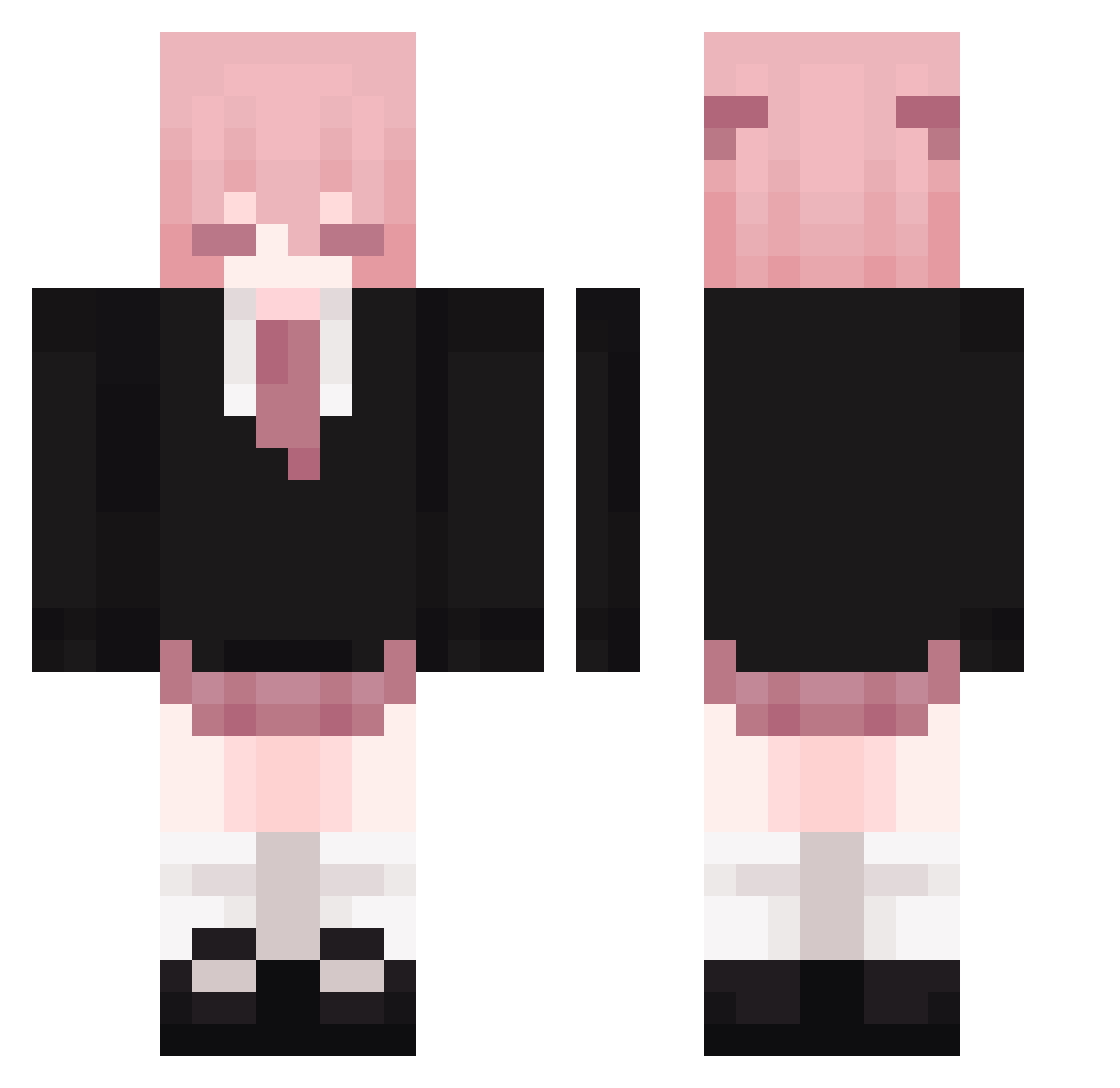 kubuszimny Minecraft skin, front and back view