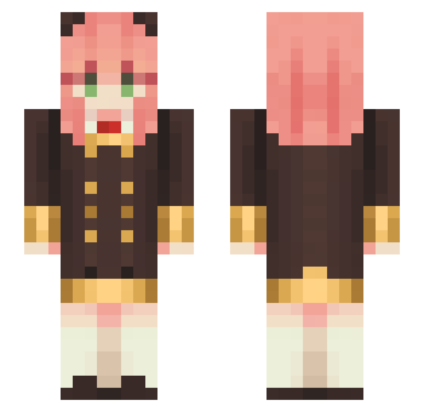 roflegetta555 Minecraft skin, front and back view