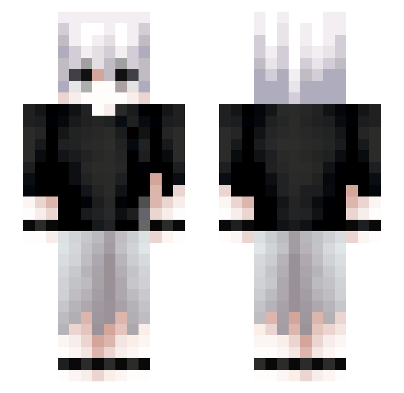kariizmuhh Minecraft skin, front and back view