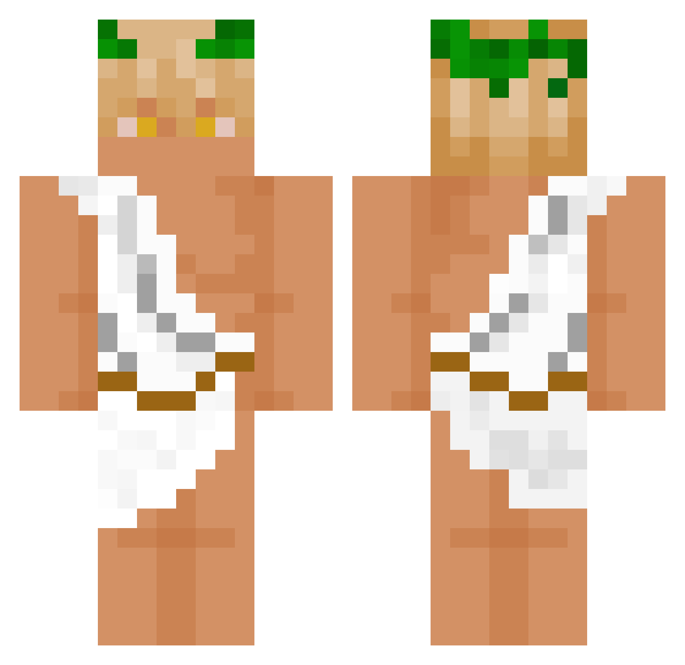 SeniorGryphon Minecraft skin, front and back view