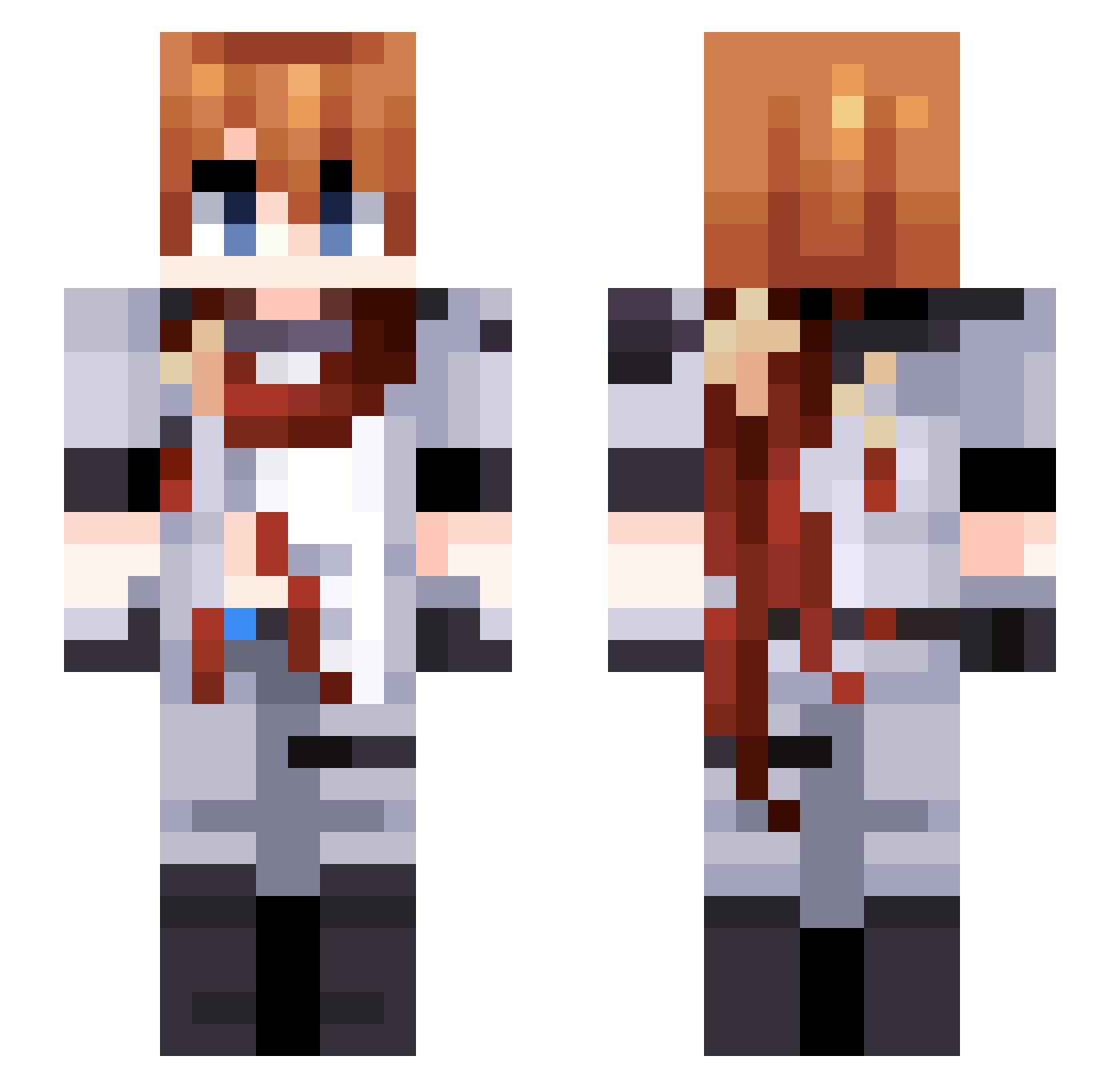 expensivelobster Minecraft skin, front and back view
