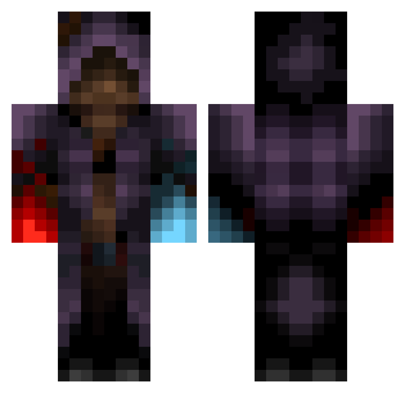 Darics Minecraft skin, front and back view