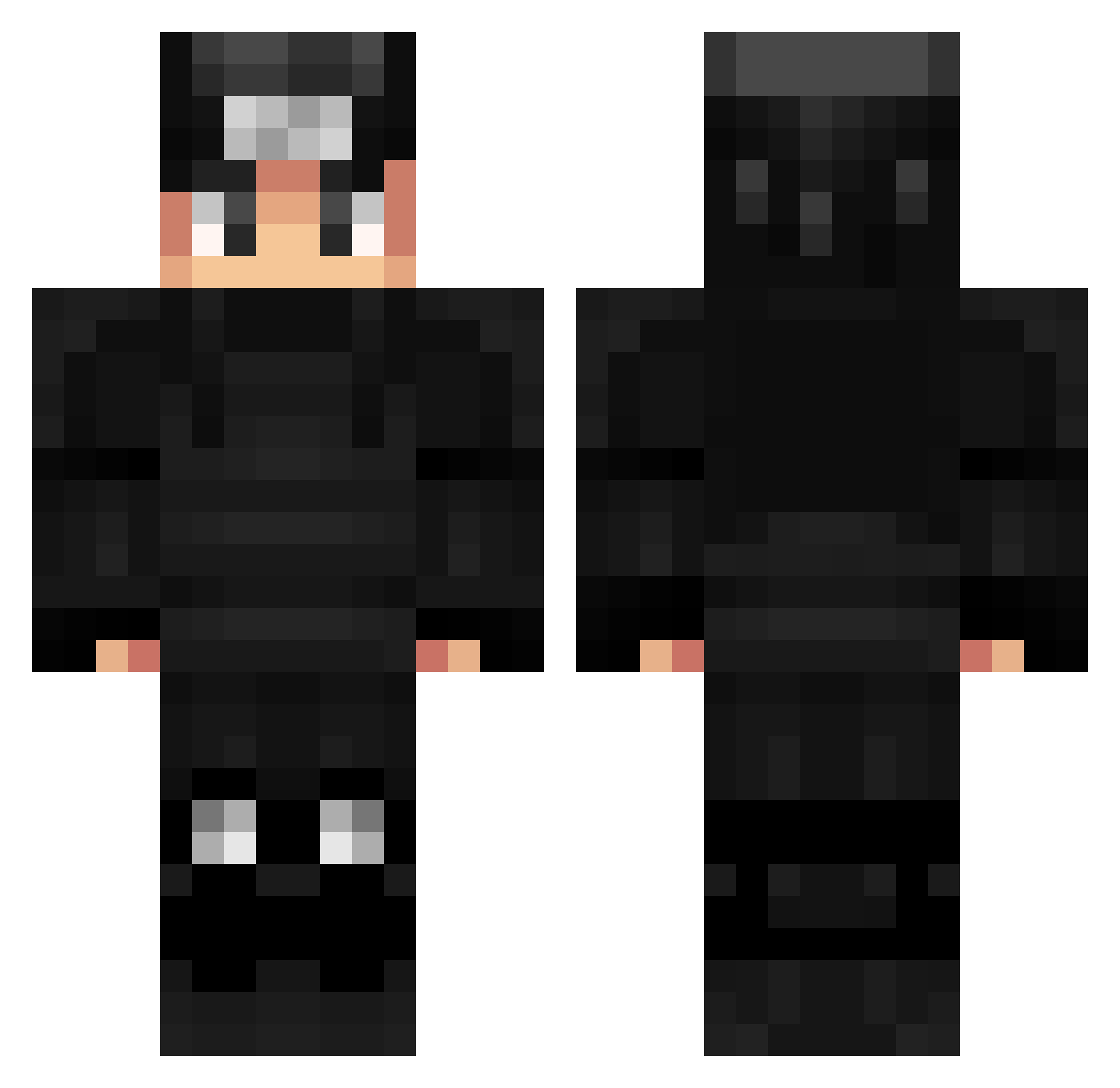 Swoow Minecraft skin, front and back view