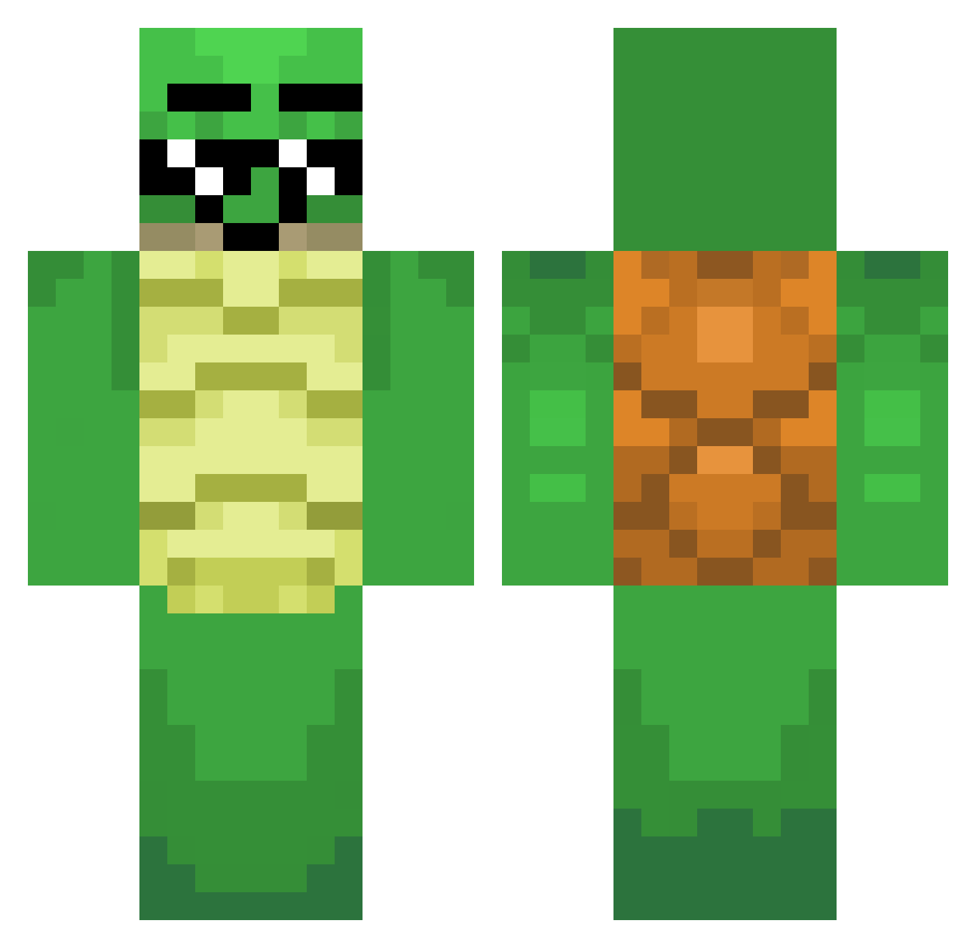 SAMSOF Minecraft skin, front and back view