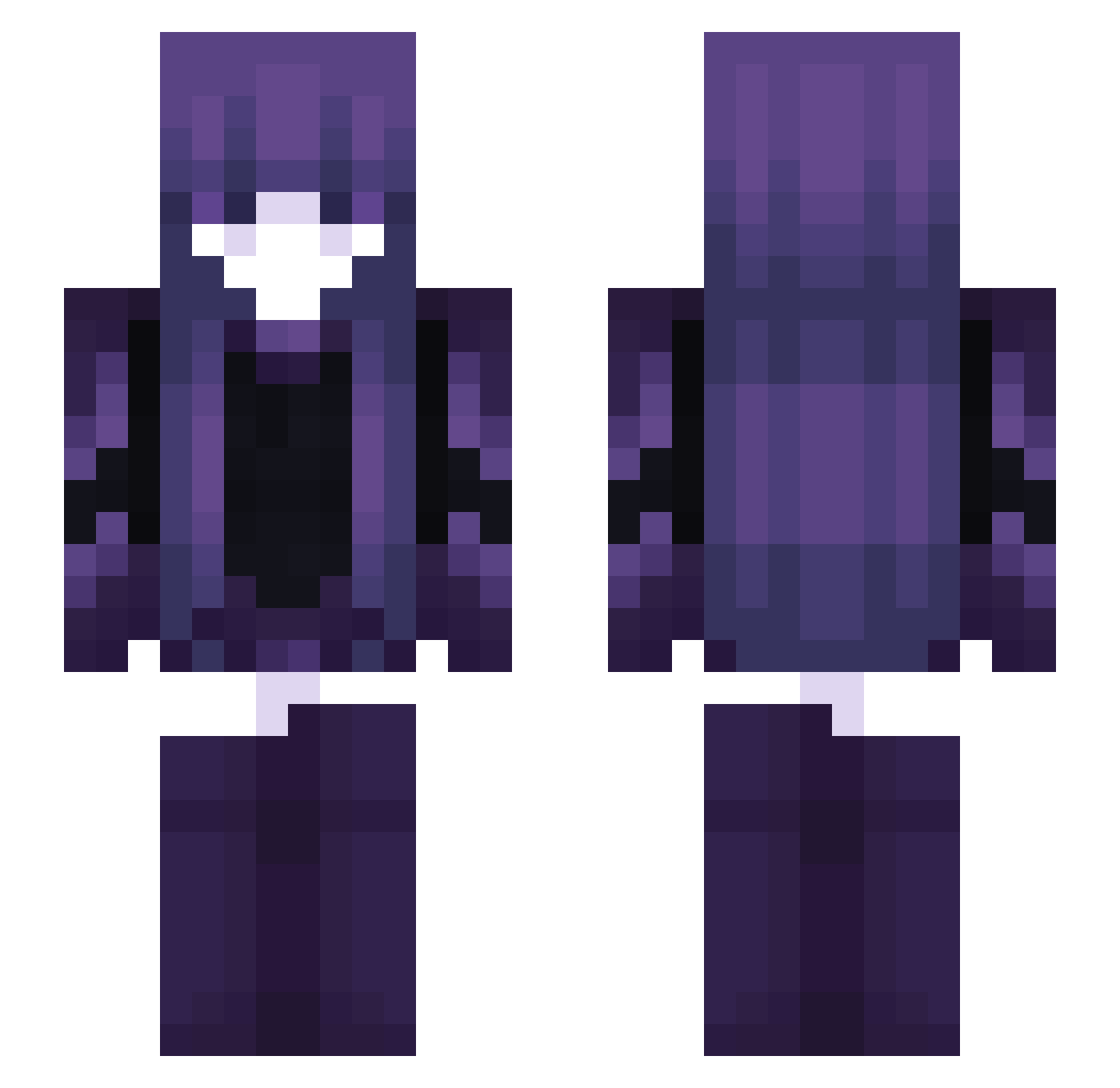 sleep_patterns Minecraft skin, front and back view