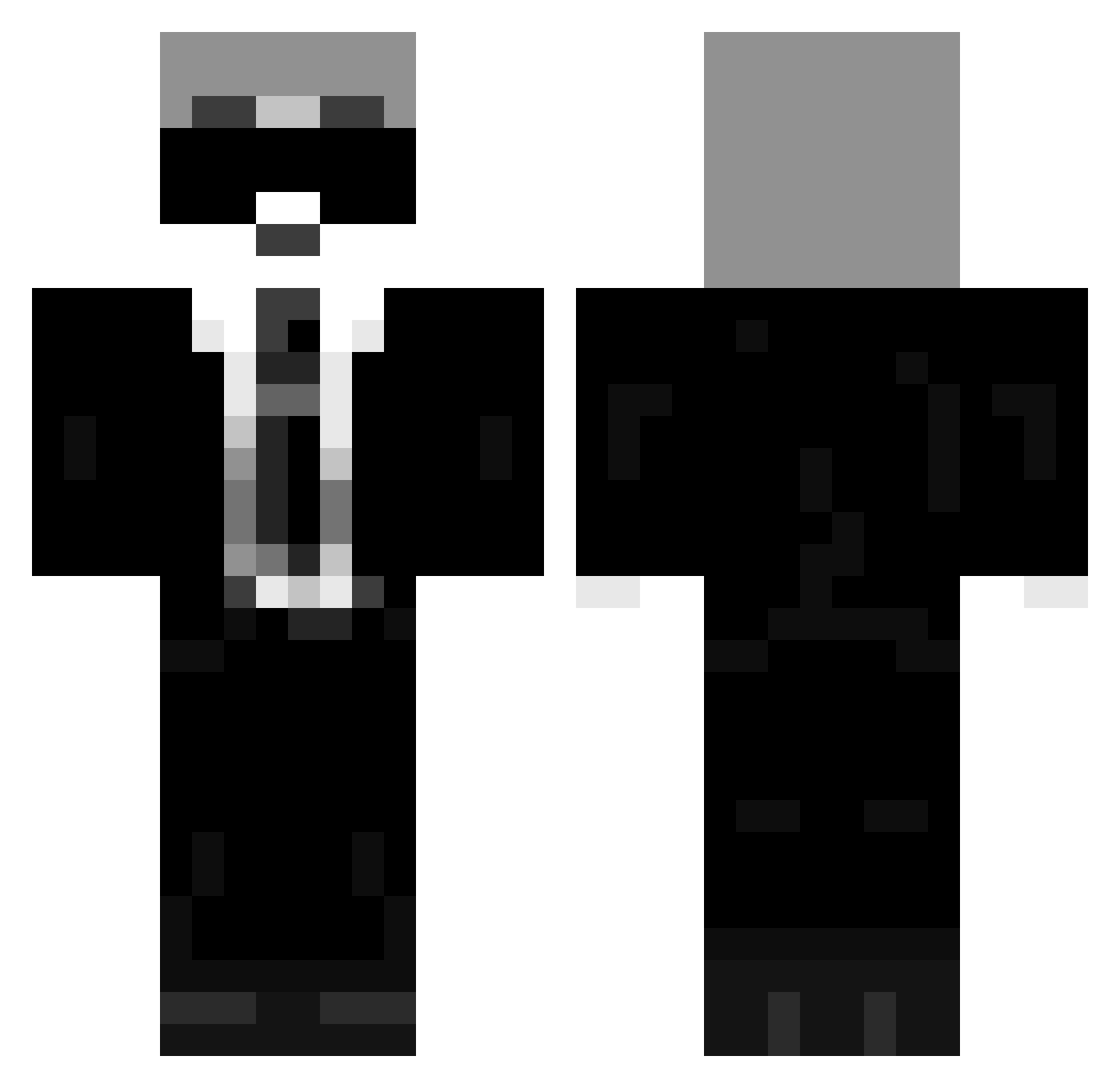 Kingdestiny Minecraft skin, front and back view
