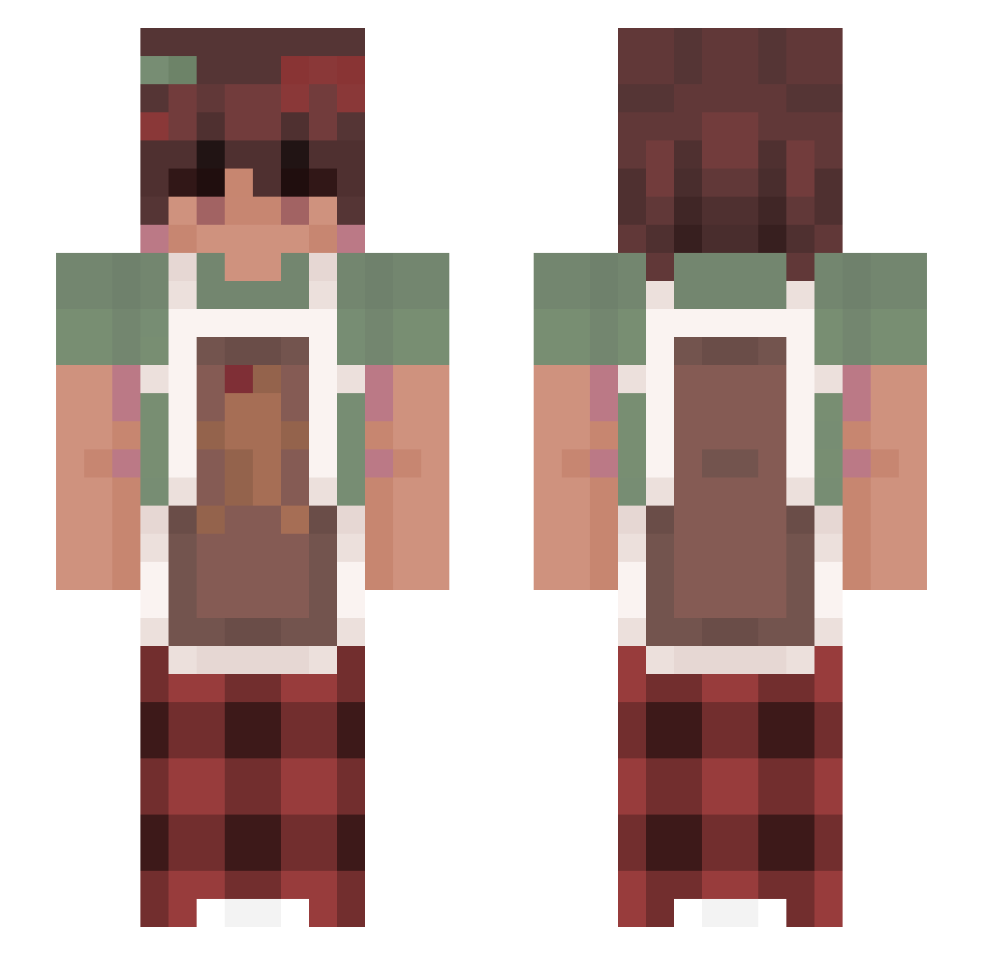 4_Angel Minecraft skin, front and back view
