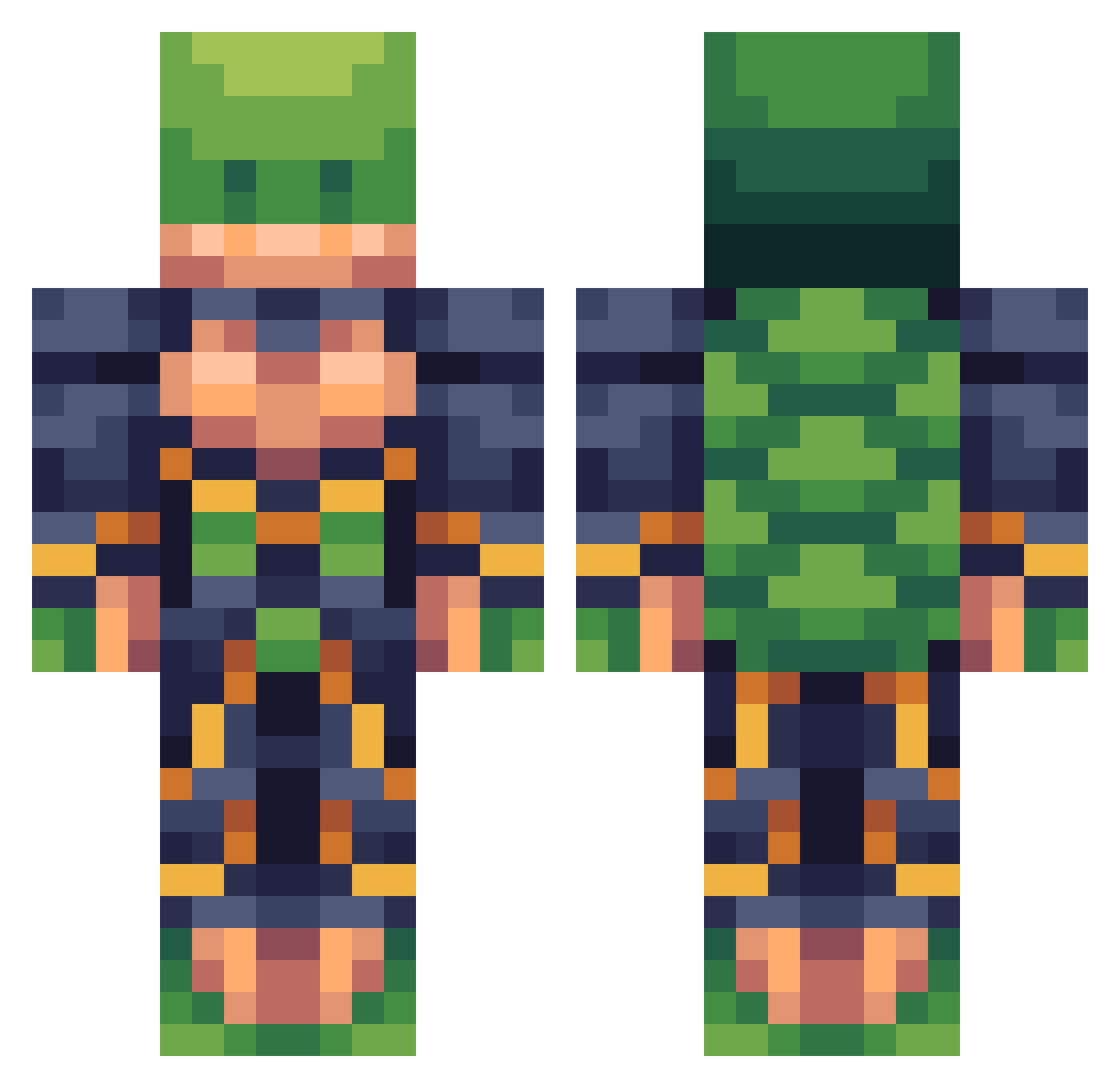 MennMennNL Minecraft skin, front and back view