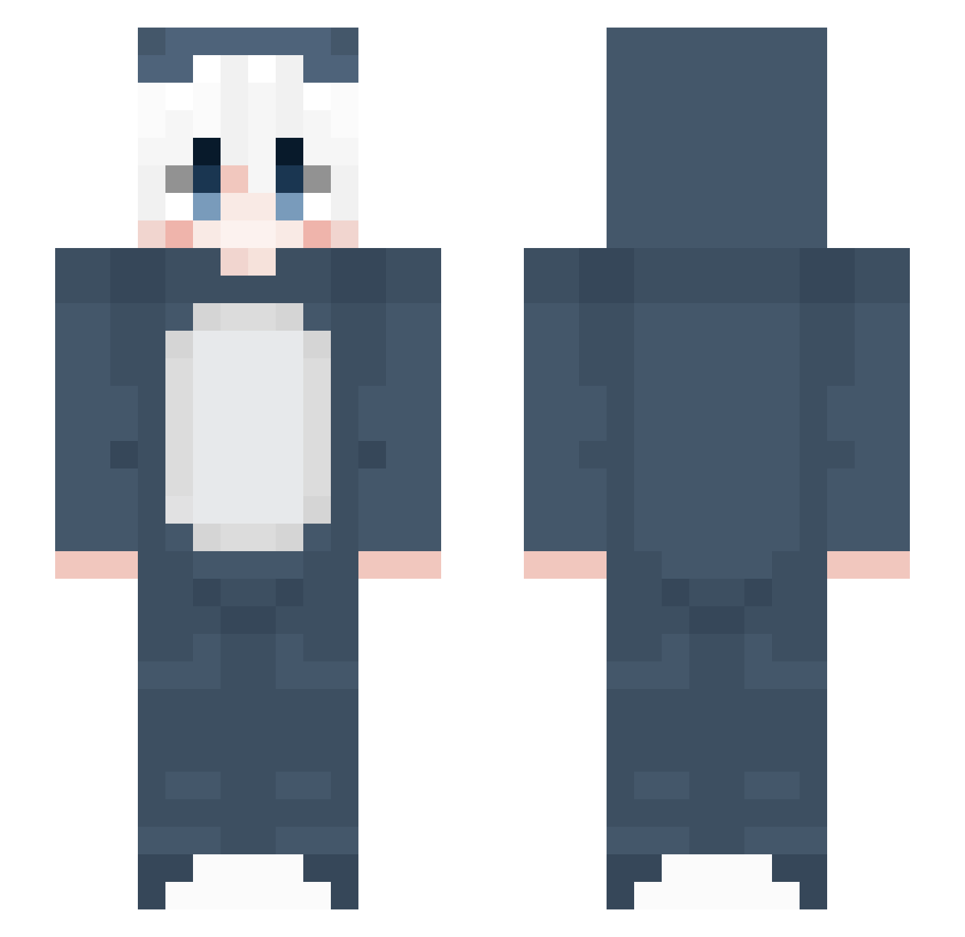 samehashark Minecraft skin, front and back view