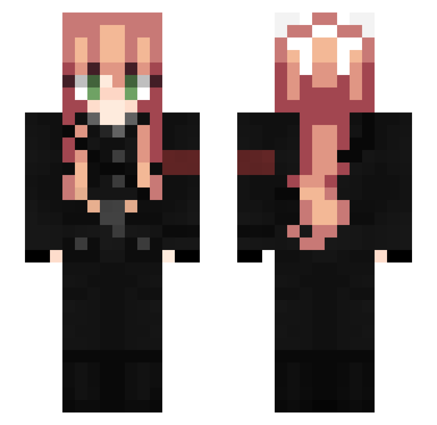 KTPollo Minecraft skin, front and back view