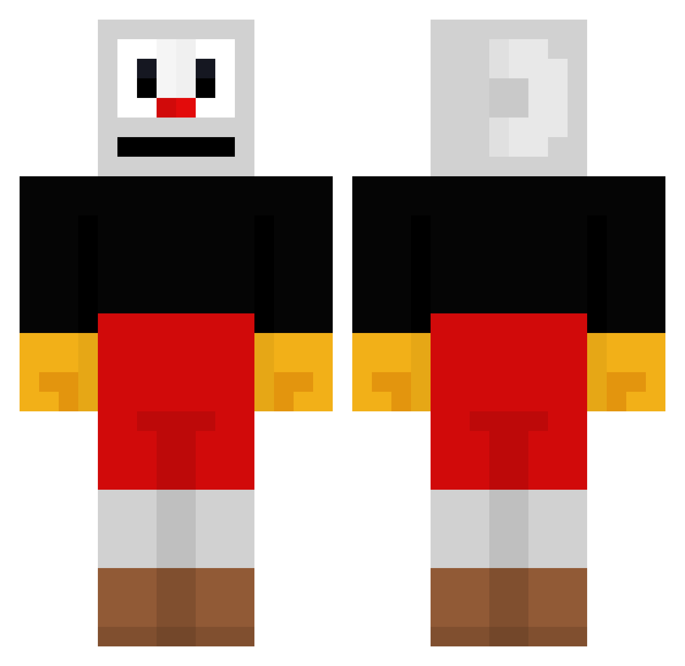 Nicolasg5086 Minecraft skin, front and back view