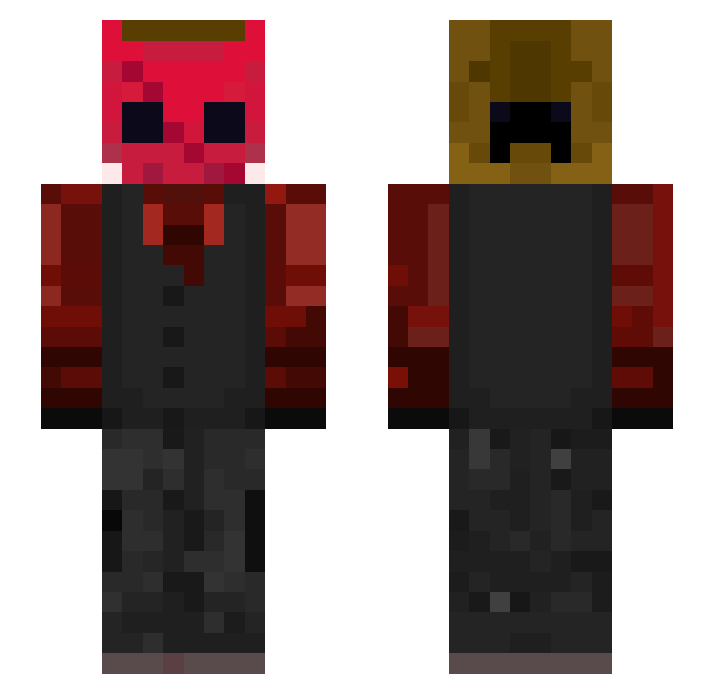 aconites Minecraft skin, front and back view