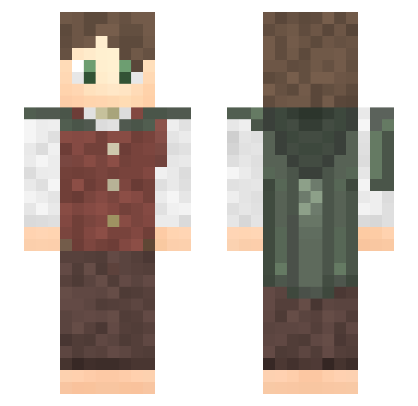 lariwenv Minecraft skin, front and back view