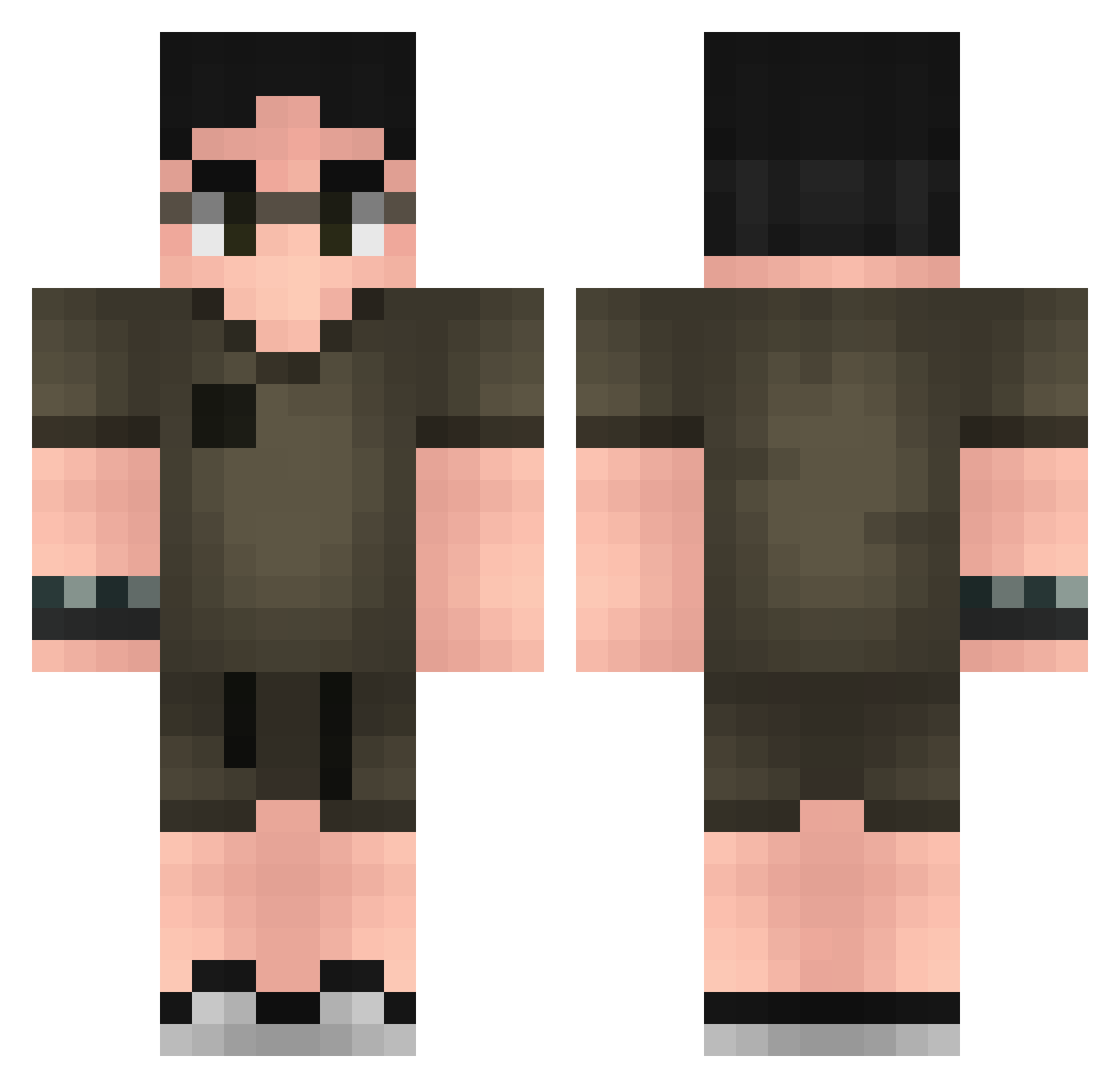 VXSMichael Minecraft skin, front and back view