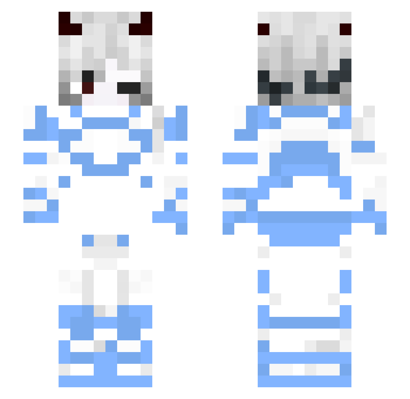 pvpgames_ Minecraft skin, front and back view