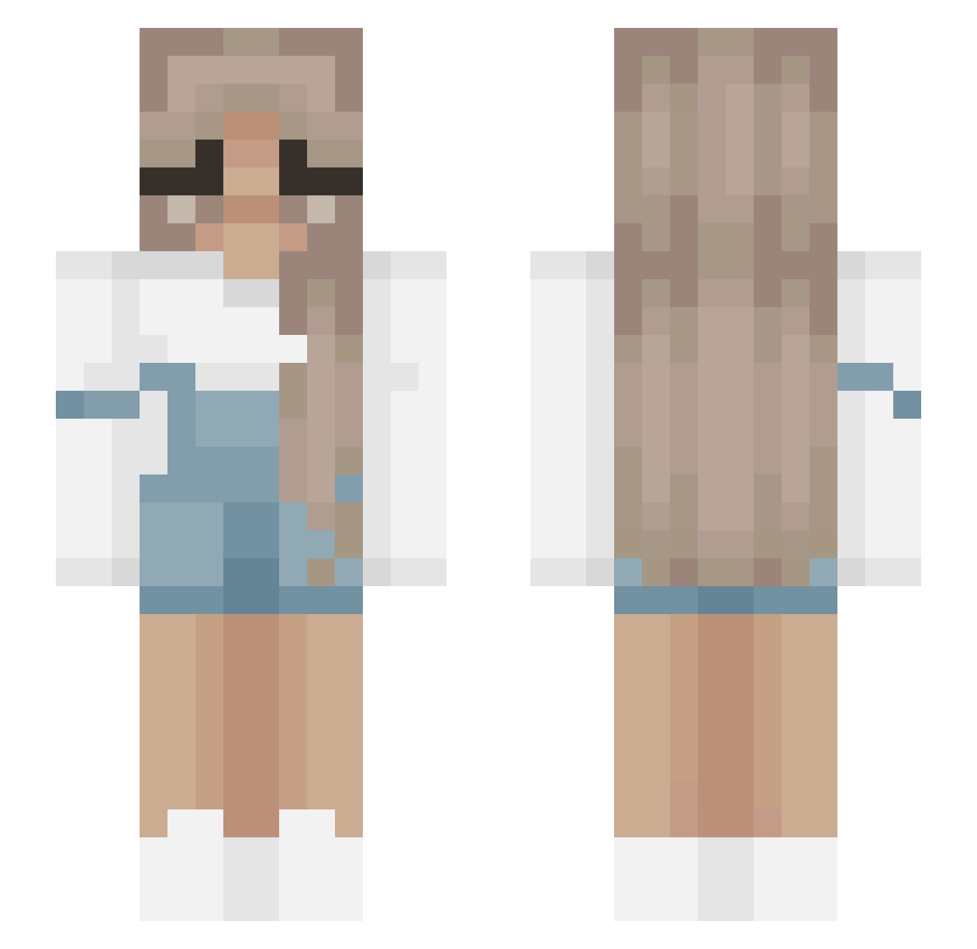 pup_1 Minecraft skin, front and back view