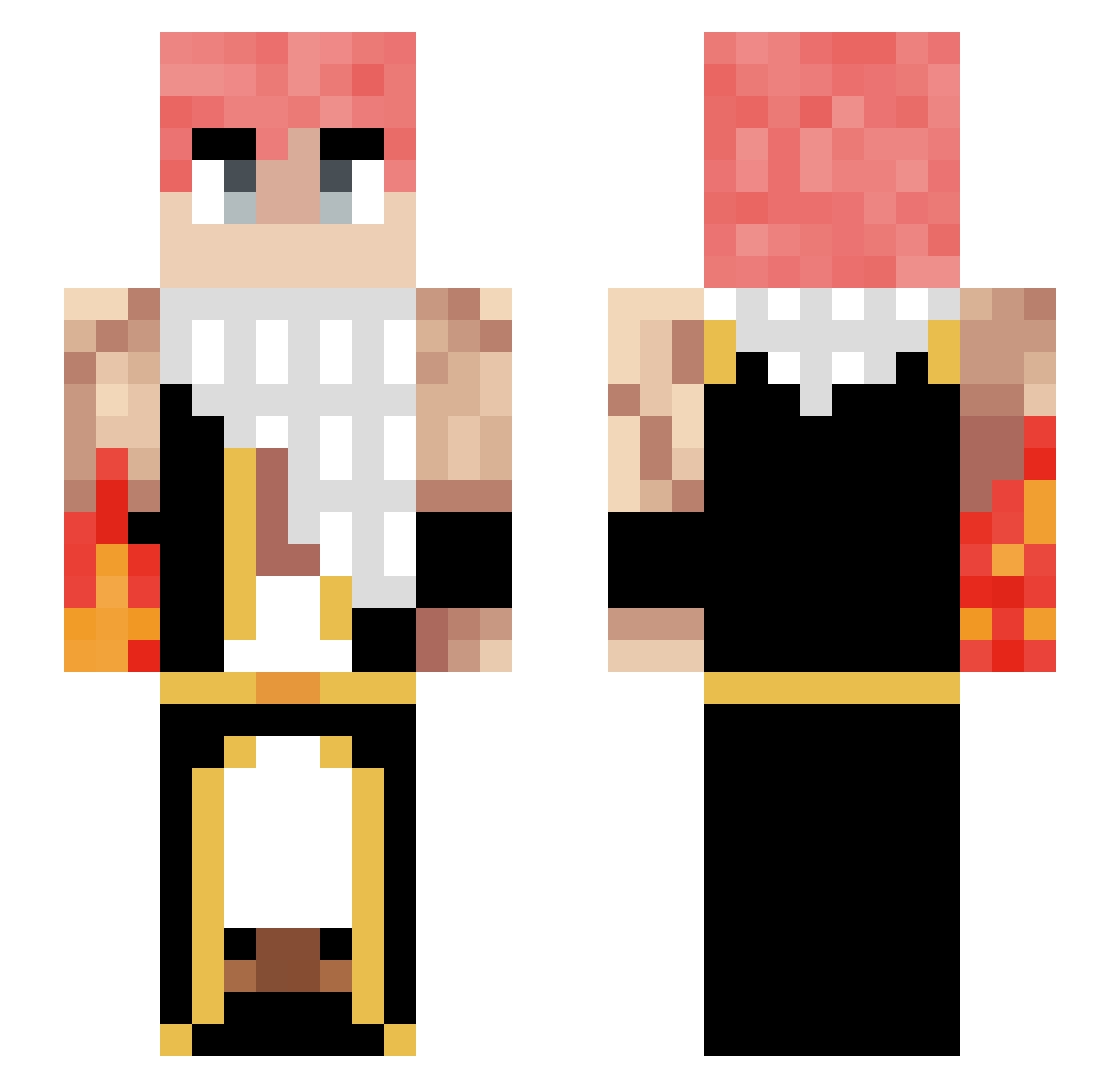 Majkiel Minecraft skin, front and back view