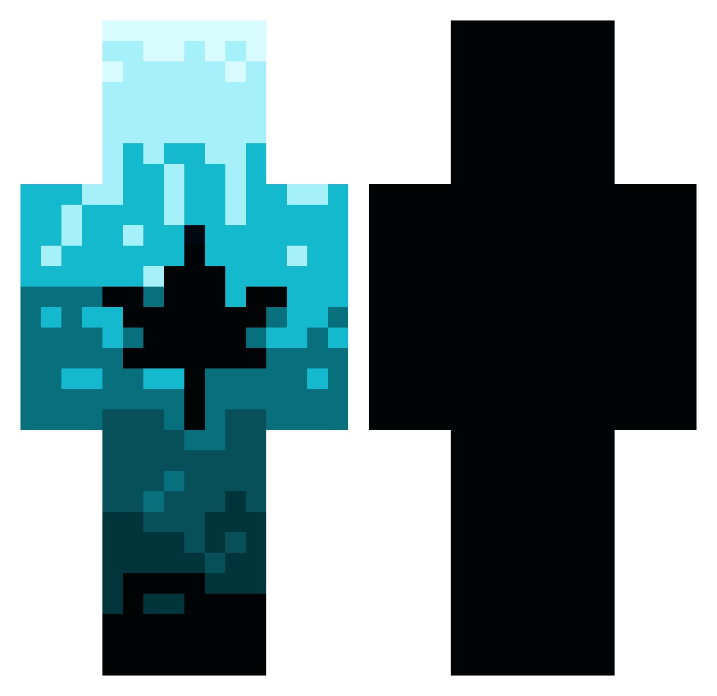 ezRavz Minecraft skin, front and back view
