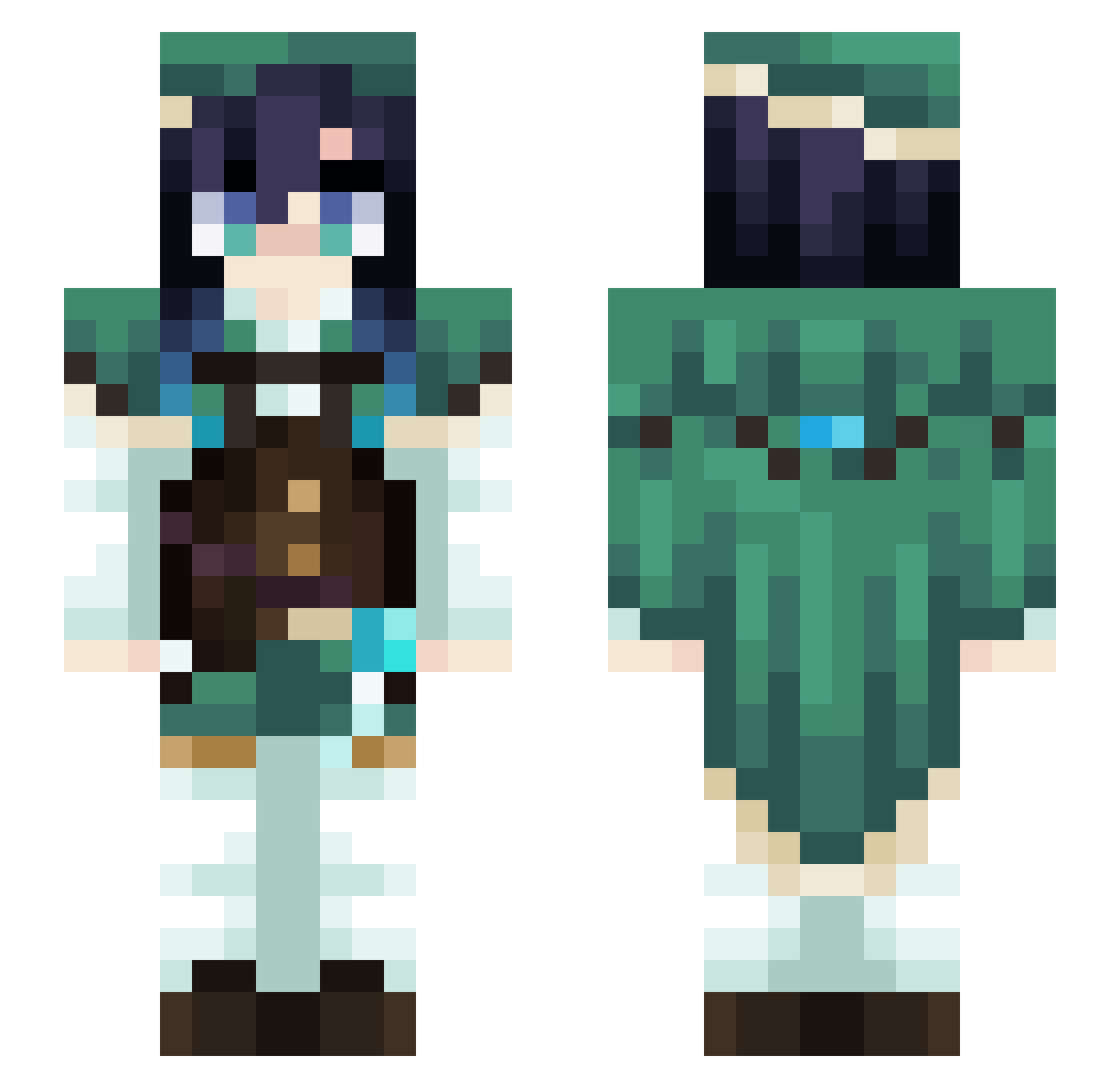 takotakota Minecraft skin, front and back view