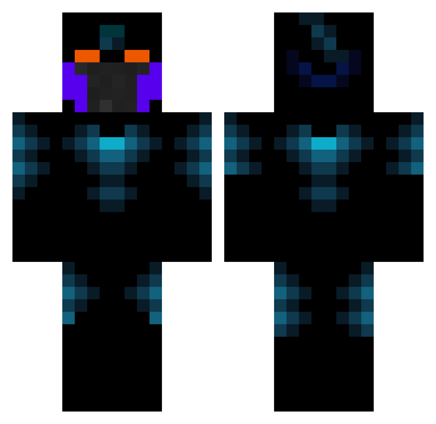 KingNemis Minecraft skin, front and back view