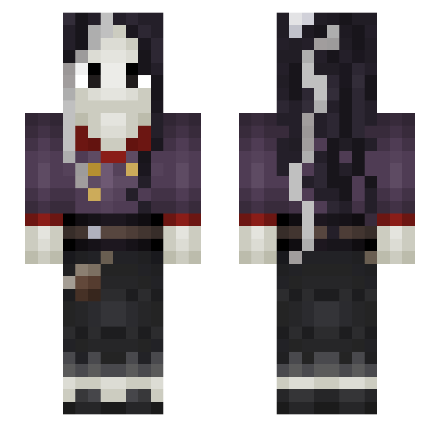 cptcorgo Minecraft skin, front and back view