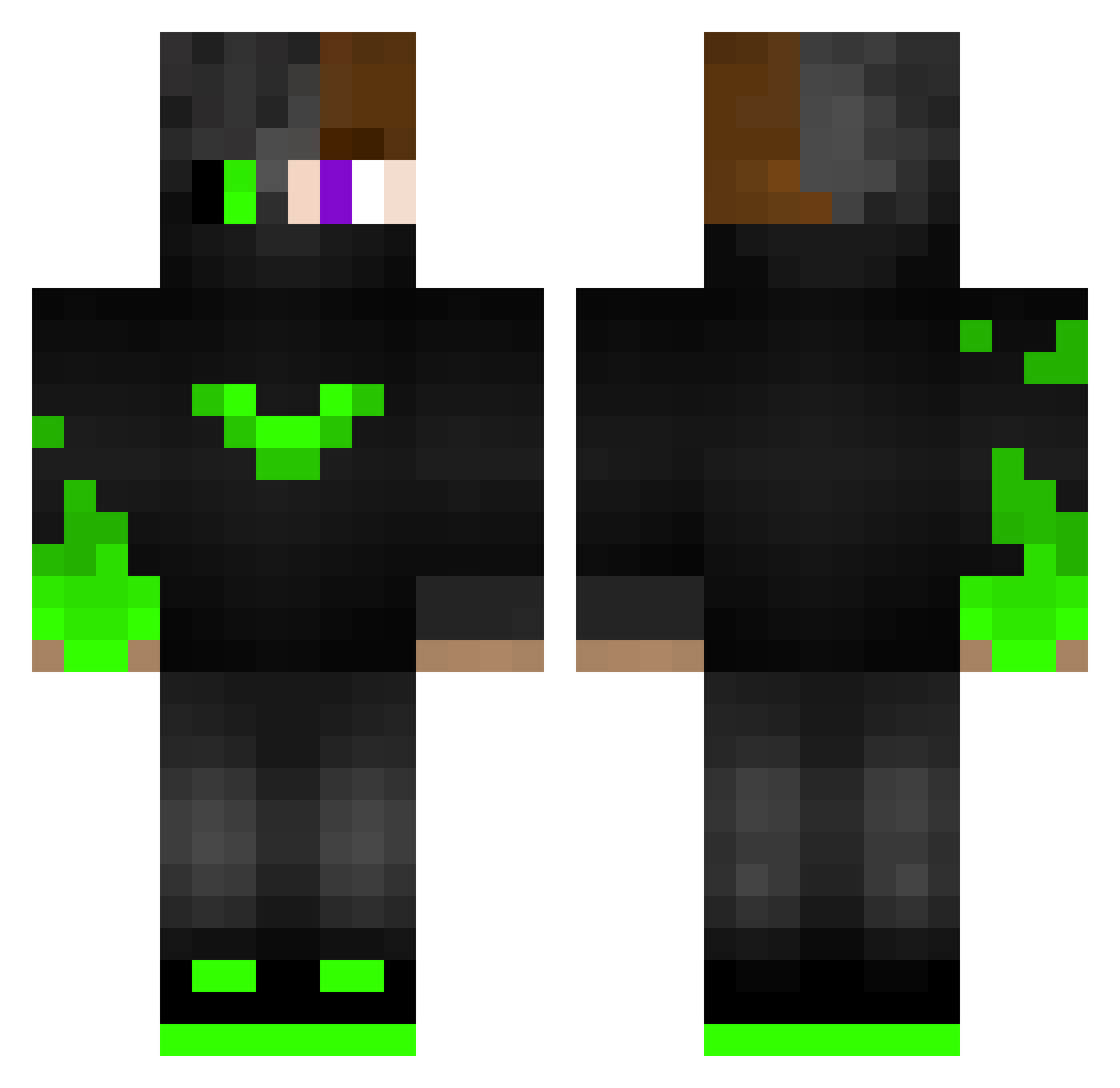 TheAgression Minecraft skin, front and back view