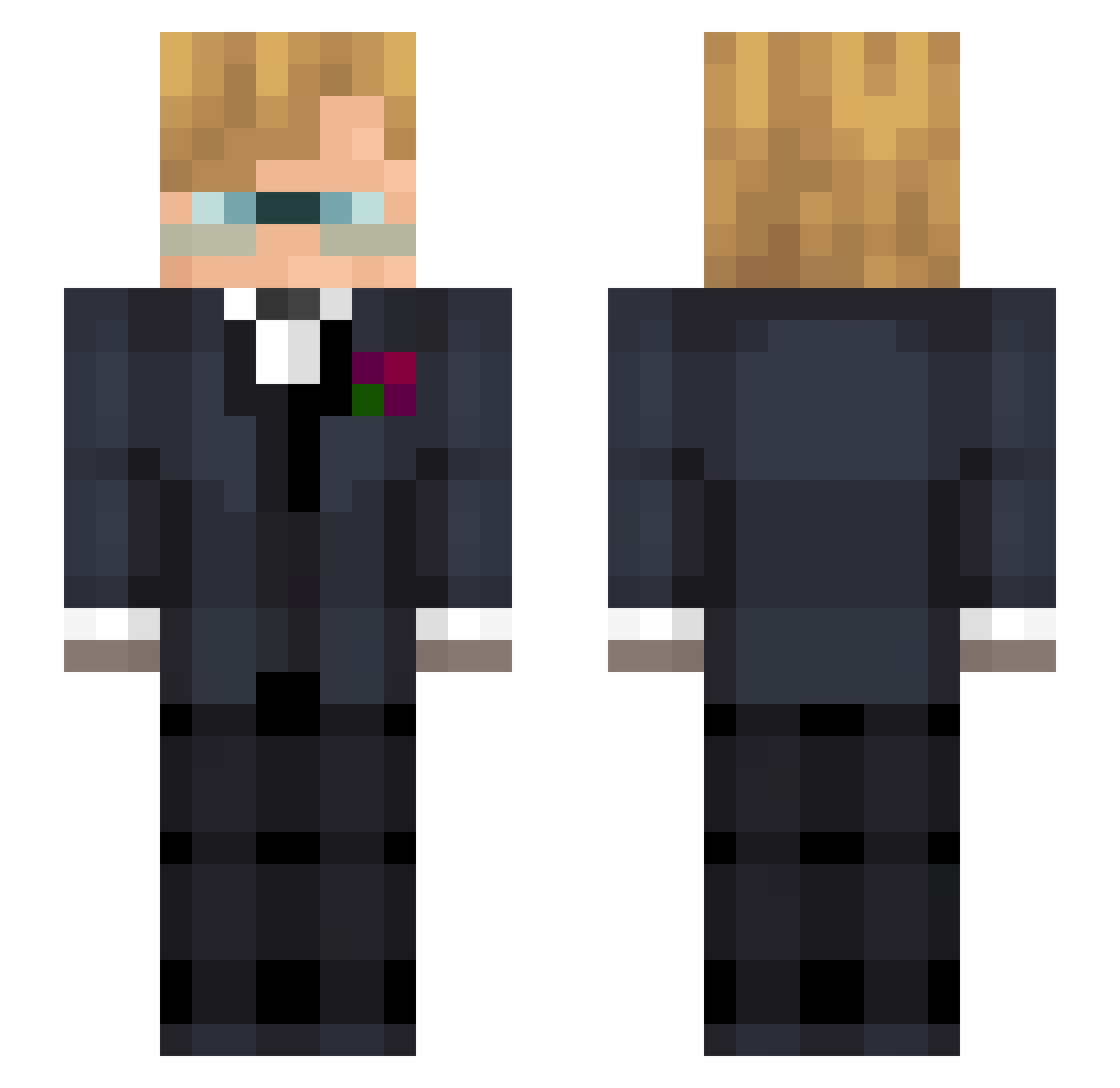 _Jun10r_ Minecraft skin, front and back view