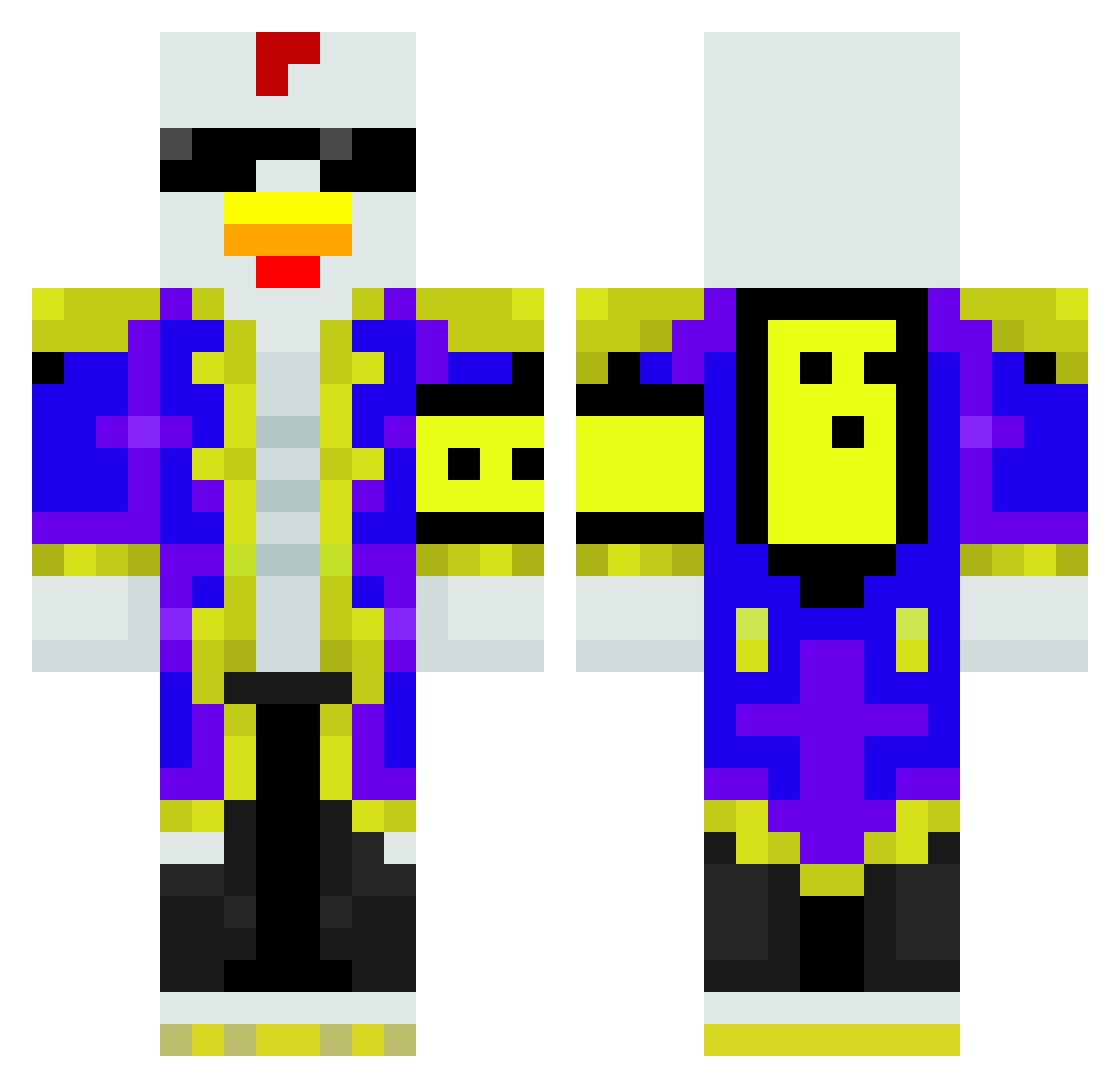 EinChickenNugget Minecraft skin, front and back view