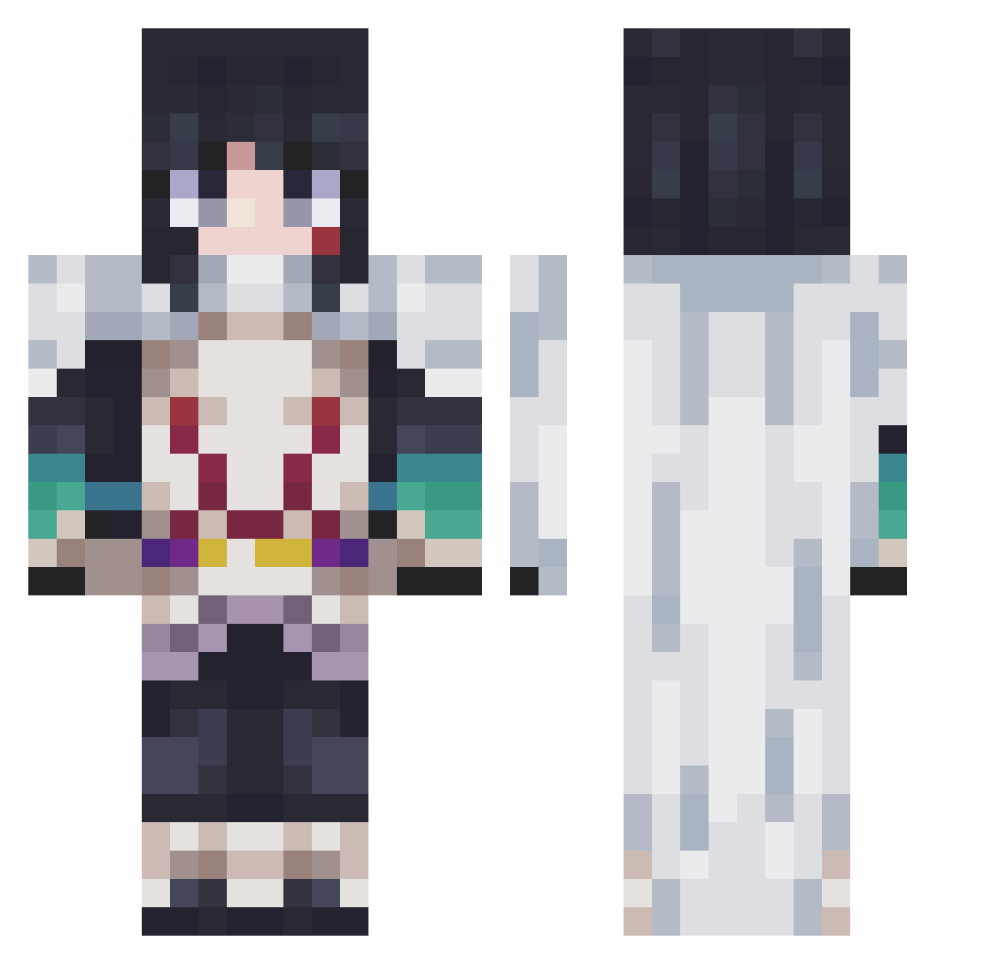ROSUE7274 Minecraft skin, front and back view