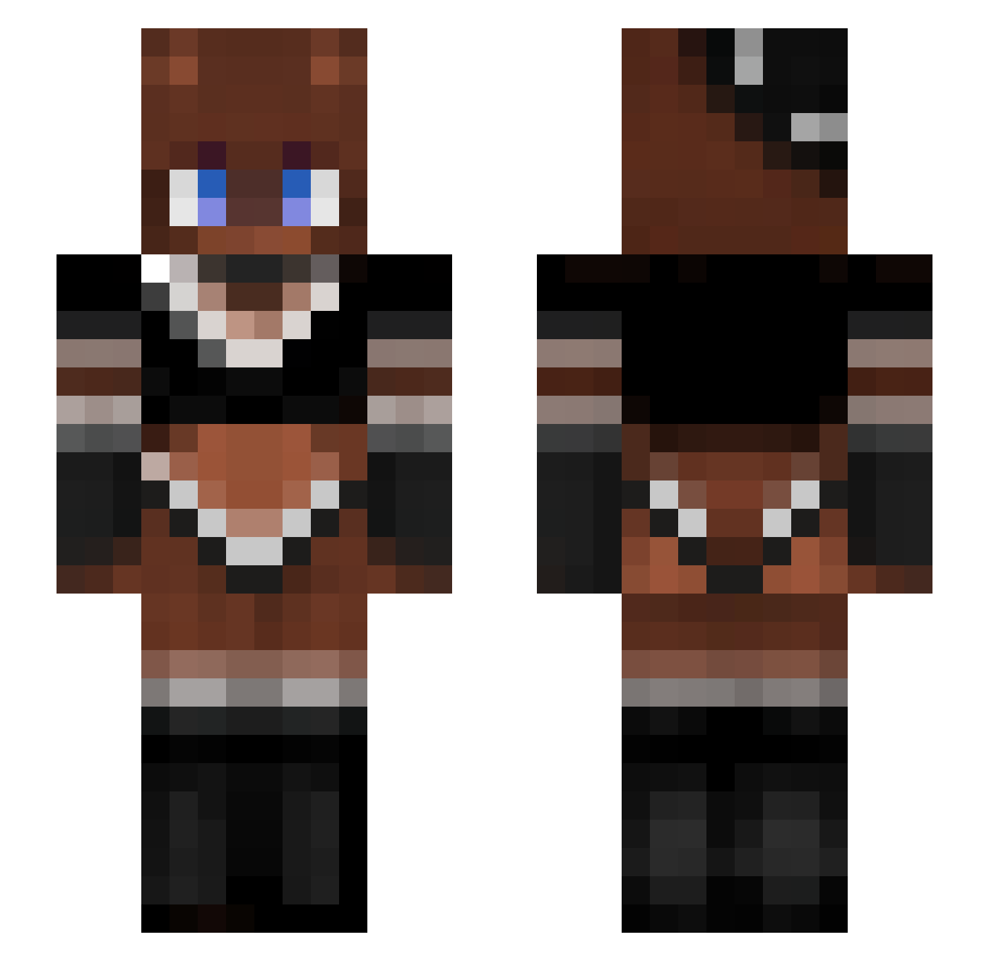 GameMaster77771 Minecraft skin, front and back view