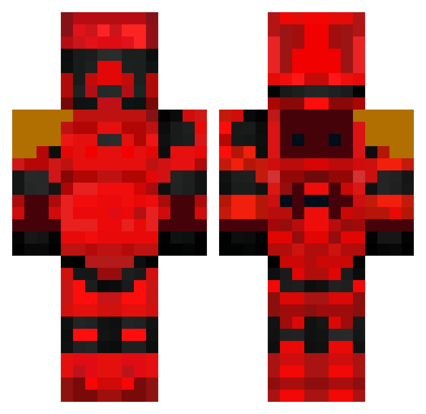 Yago2010 Minecraft skin, front and back view