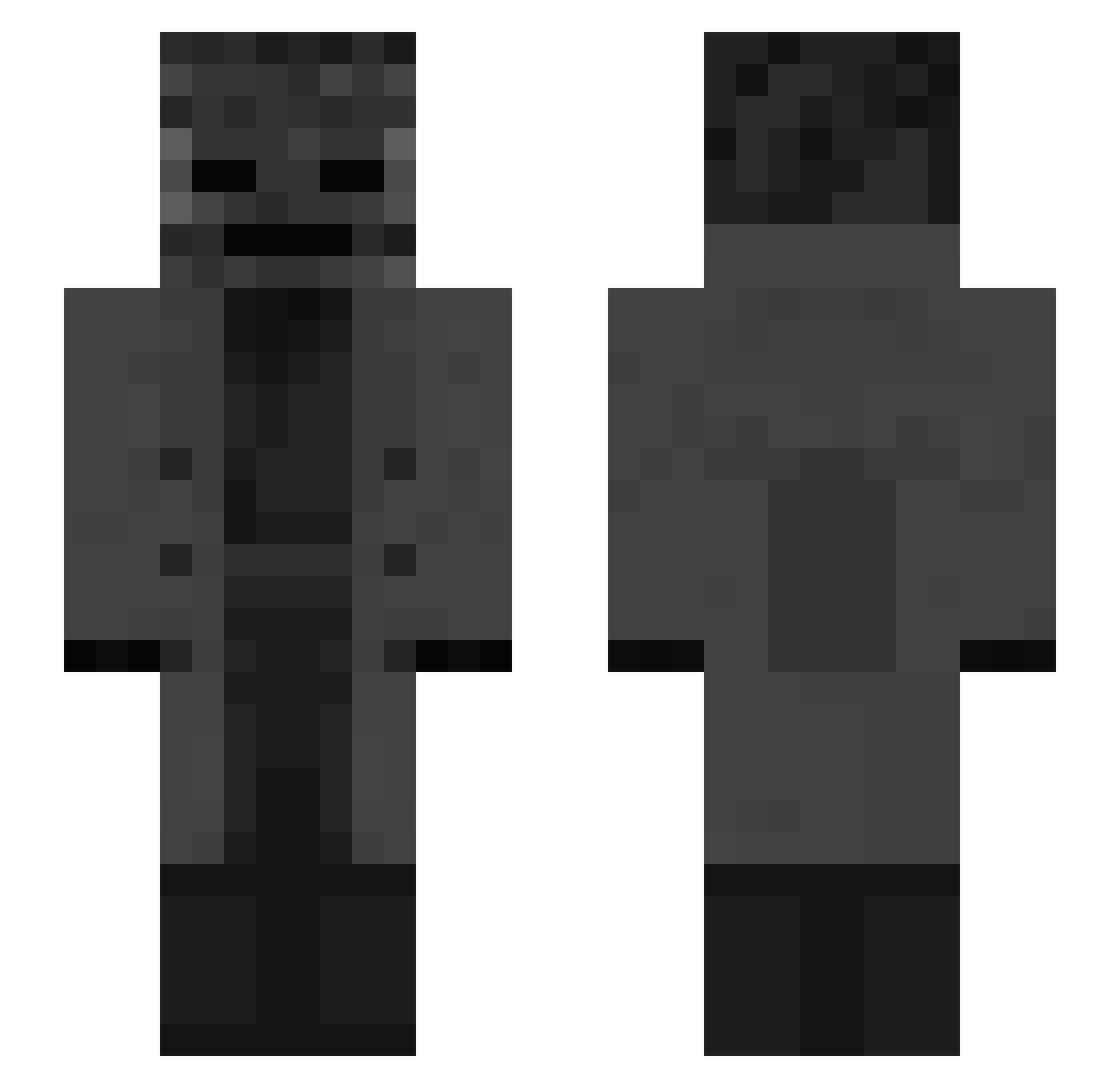 MalTGX Minecraft skin, front and back view