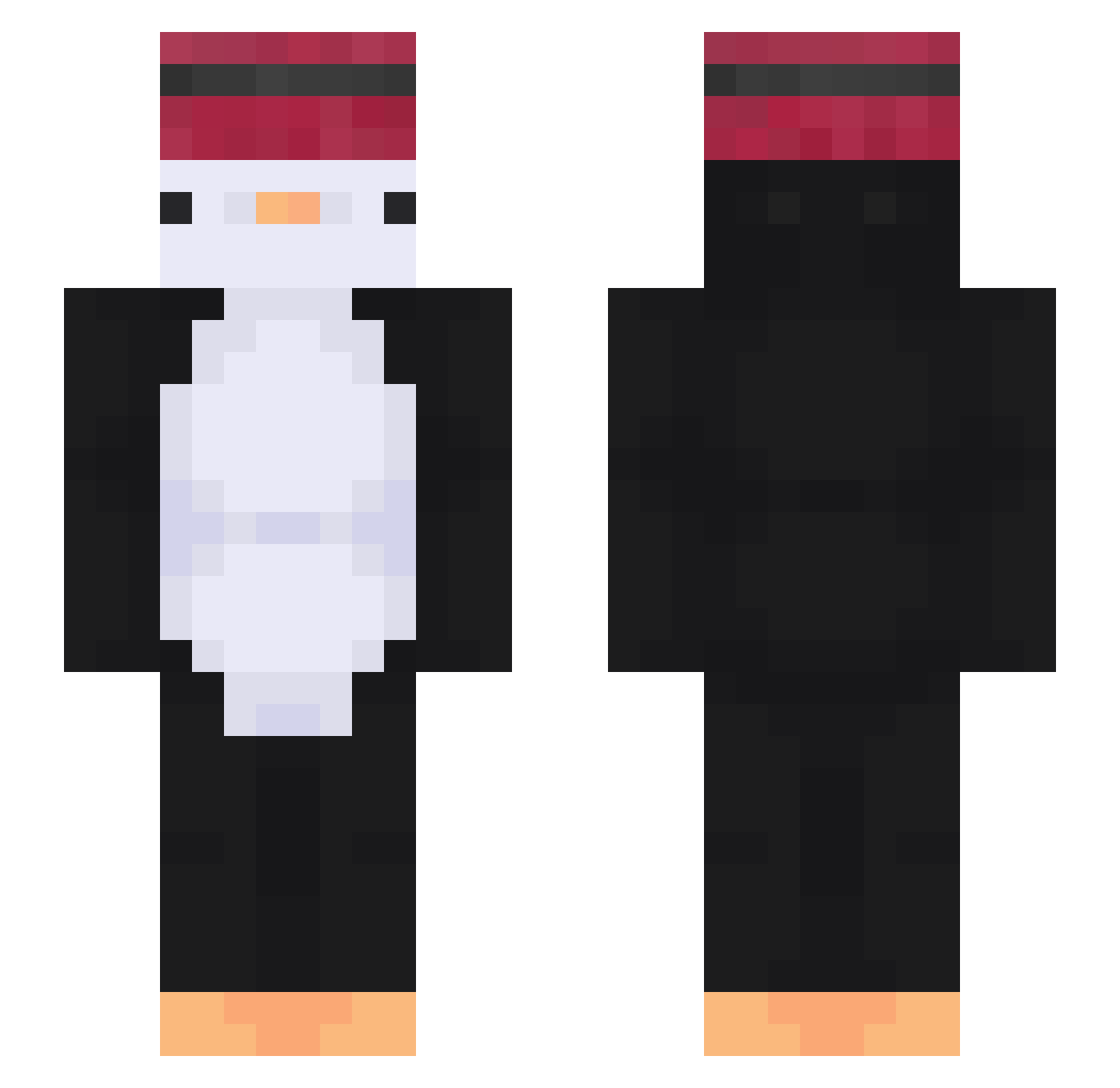 LilyShmilly Minecraft skin, front and back view