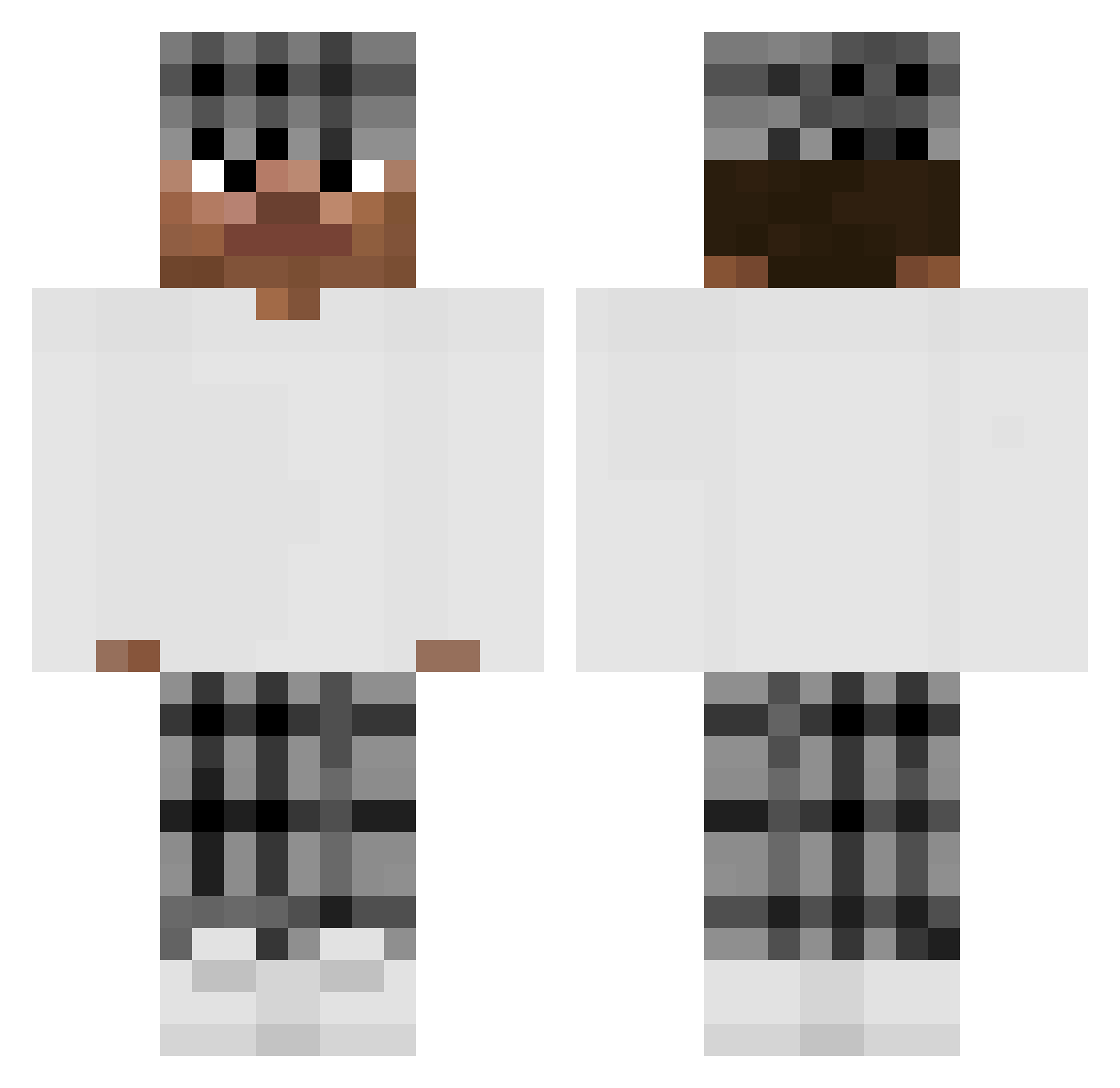 MsuchTafa Minecraft skin, front and back view