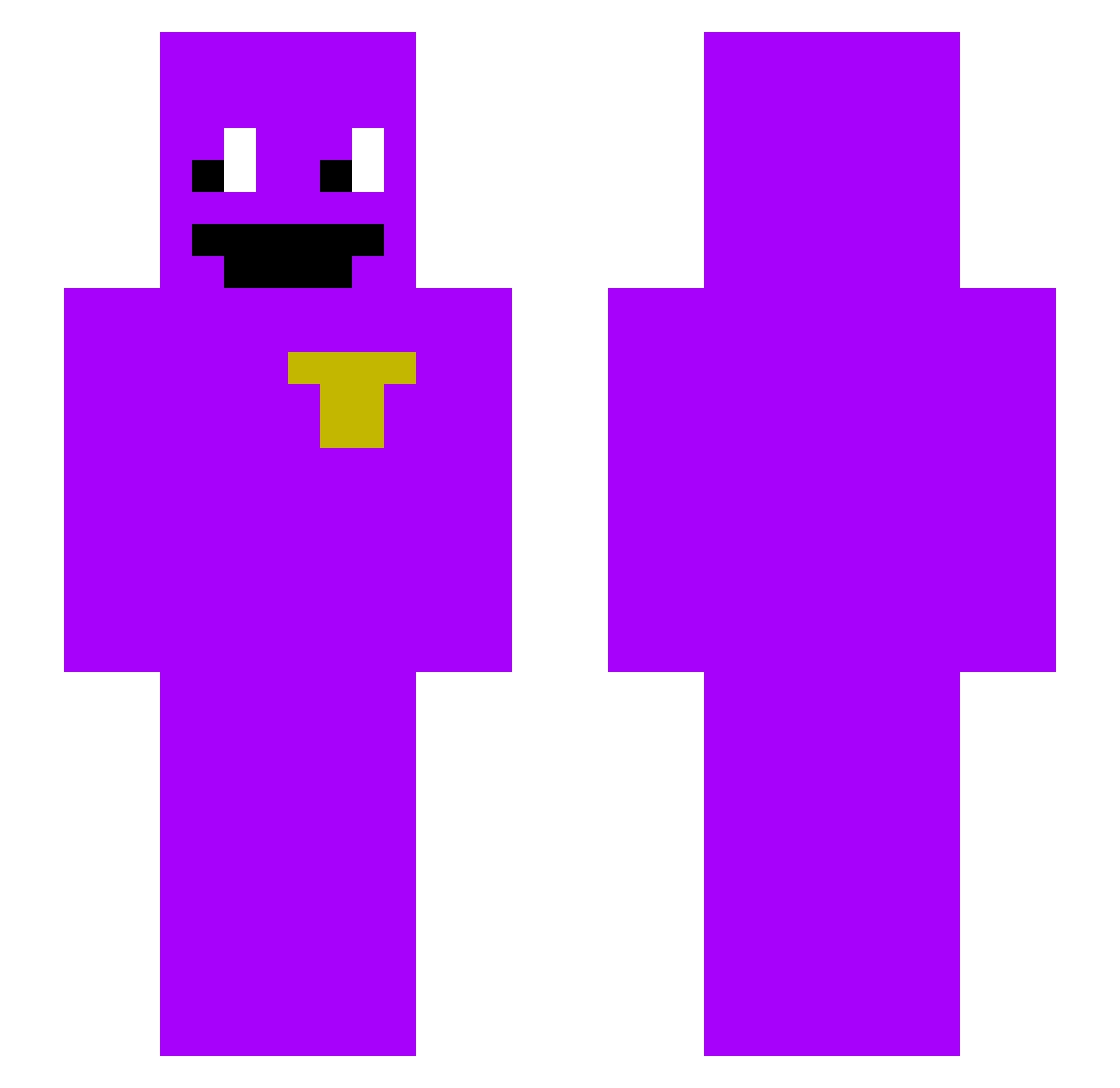DynamiteDuck978 Minecraft skin, front and back view