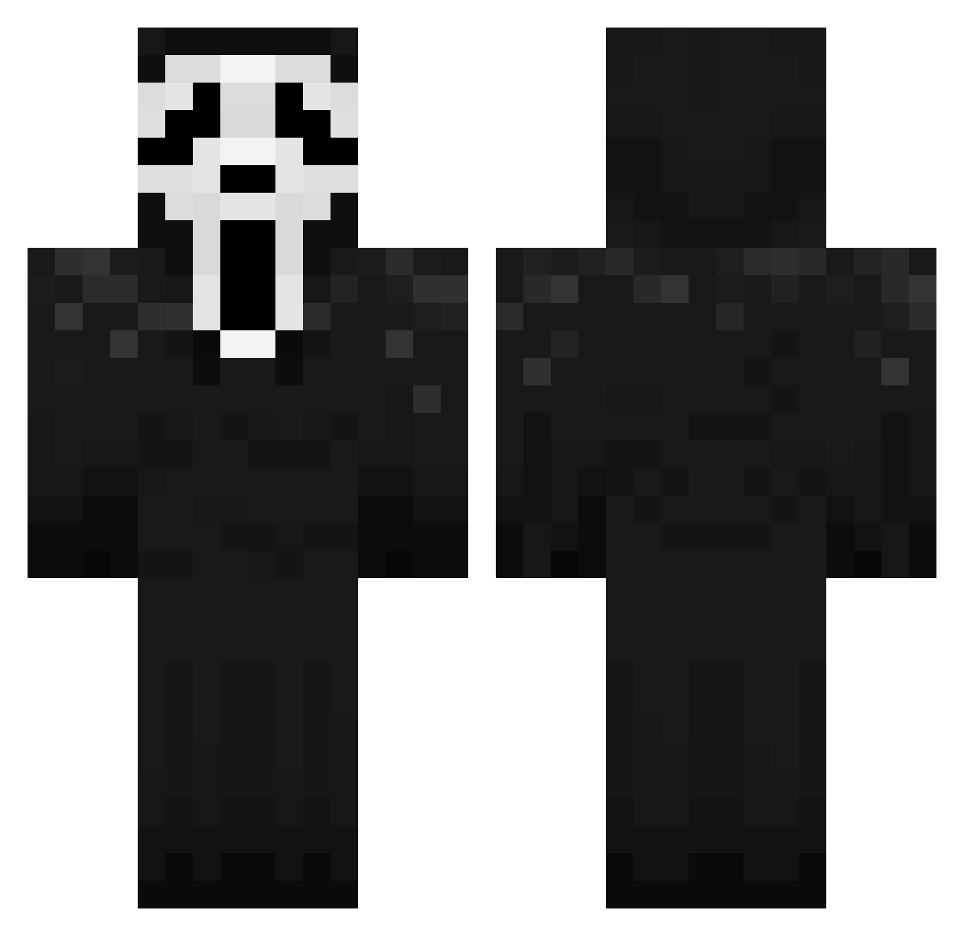 Fl0ki_69 Minecraft skin, front and back view